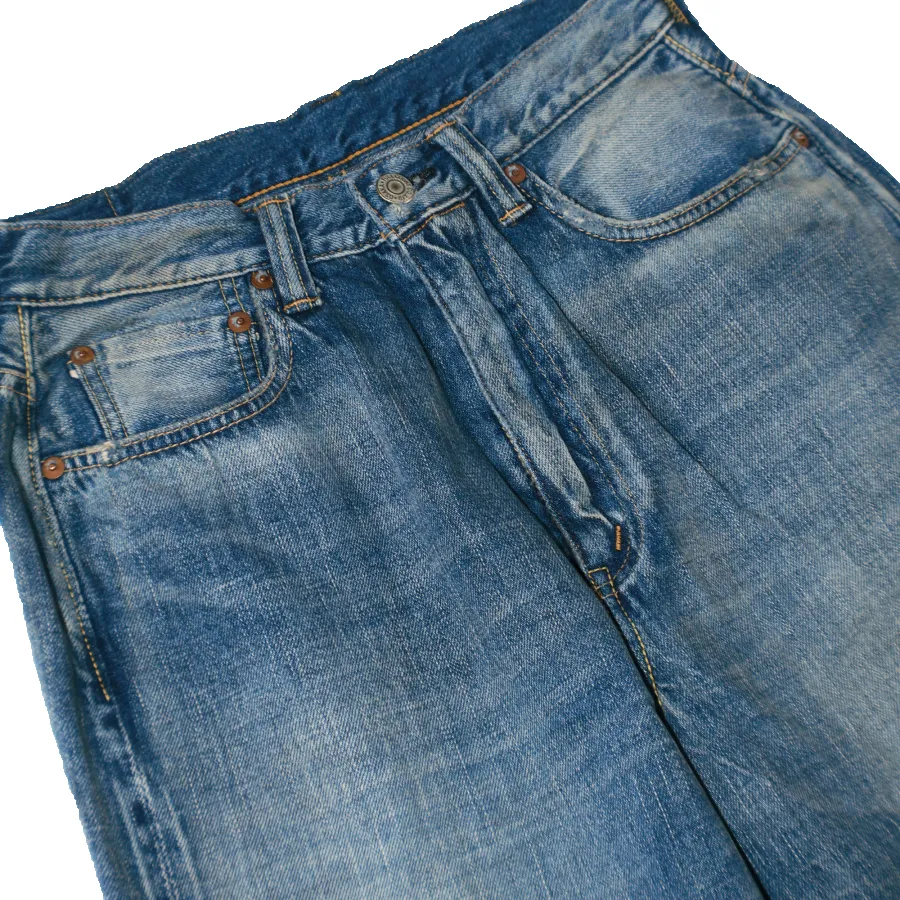 0107SSHW - Womens Wide Straight “MONROE” Denim HW (Super Smooth) - sold by Full Count product image thumbnail 3