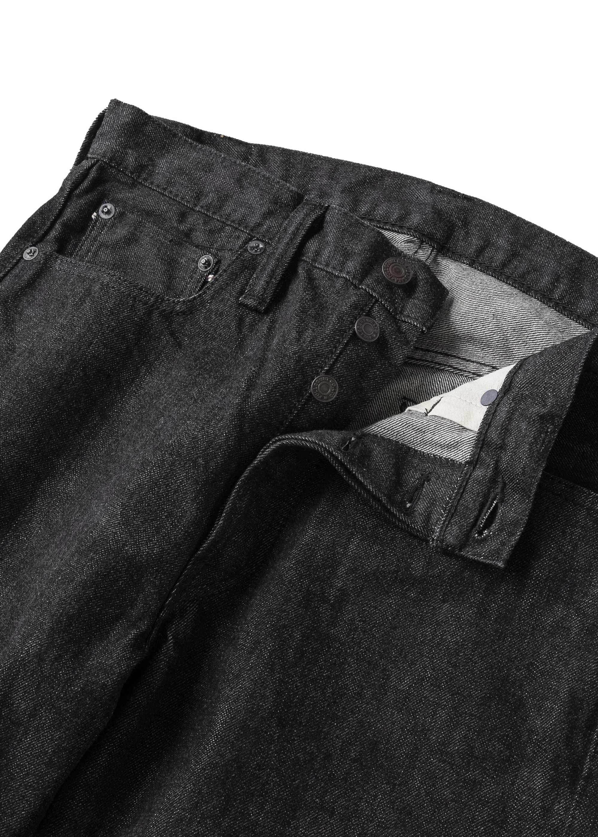1101BK - Straight Black Denim - sold by Full Count product image thumbnail 3