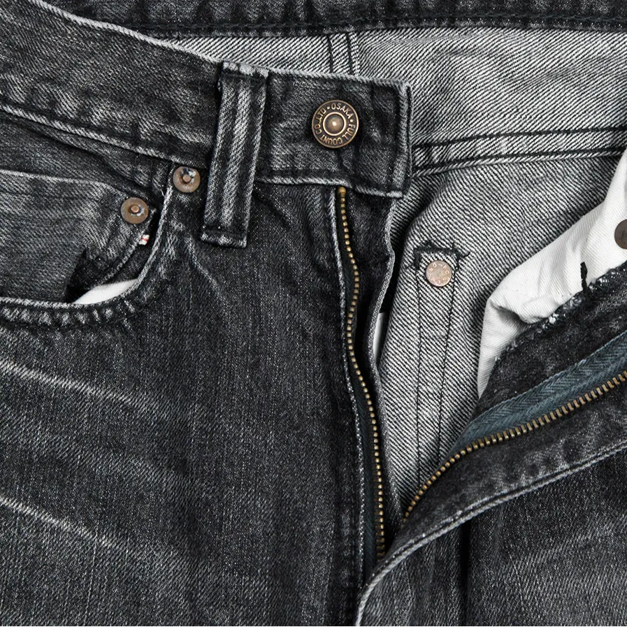 0107BKHW - Vintage Finish "Monroe" Black Denim - sold by Full Count product image thumbnail 3