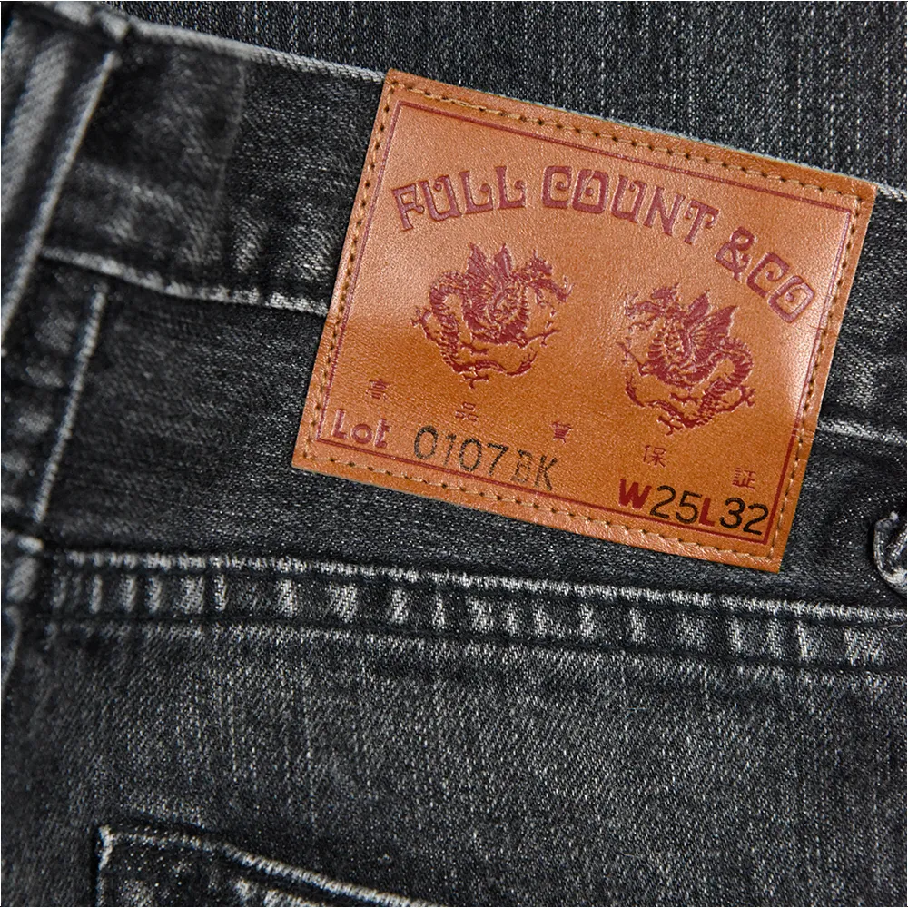 0107BKHW - Vintage Finish "Monroe" Black Denim - sold by Full Count product image thumbnail 4