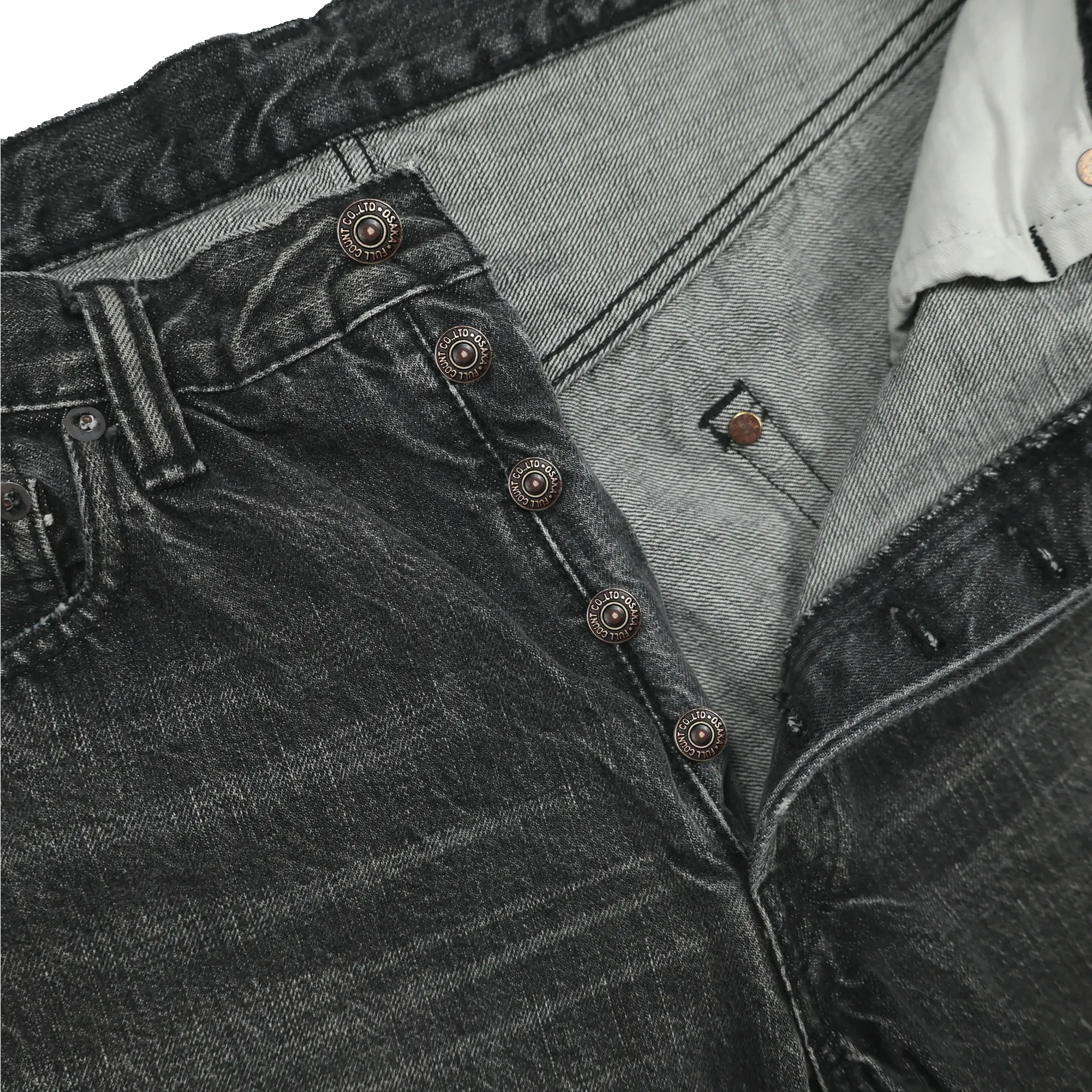 1904BKHW - 5 Pocket Black Denim Shorts Dartford - sold by Full Count product image thumbnail 4