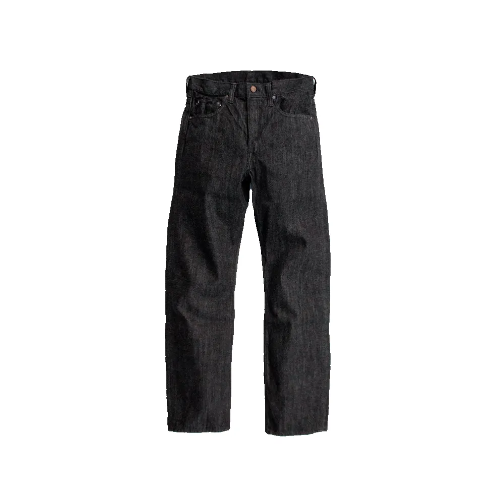 0105BK - Wide Black Denim - sold by Full Count