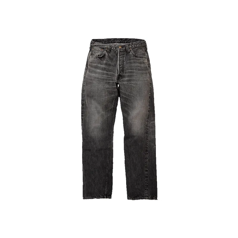 1101BKHW - Straight Black Denim Dartford - sold by Full Count