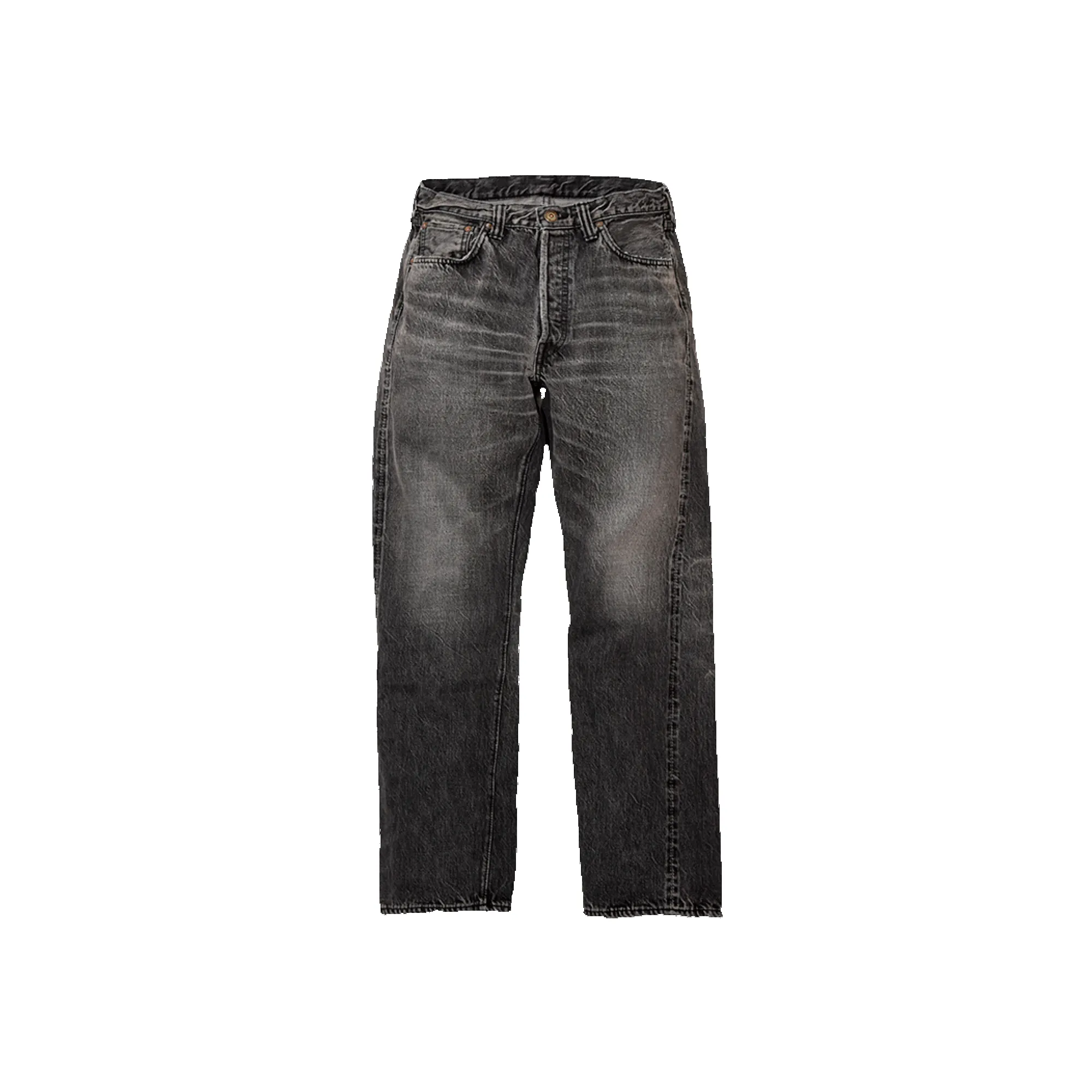 1101BKHW - Straight Black Denim Dartford - sold by Full Count