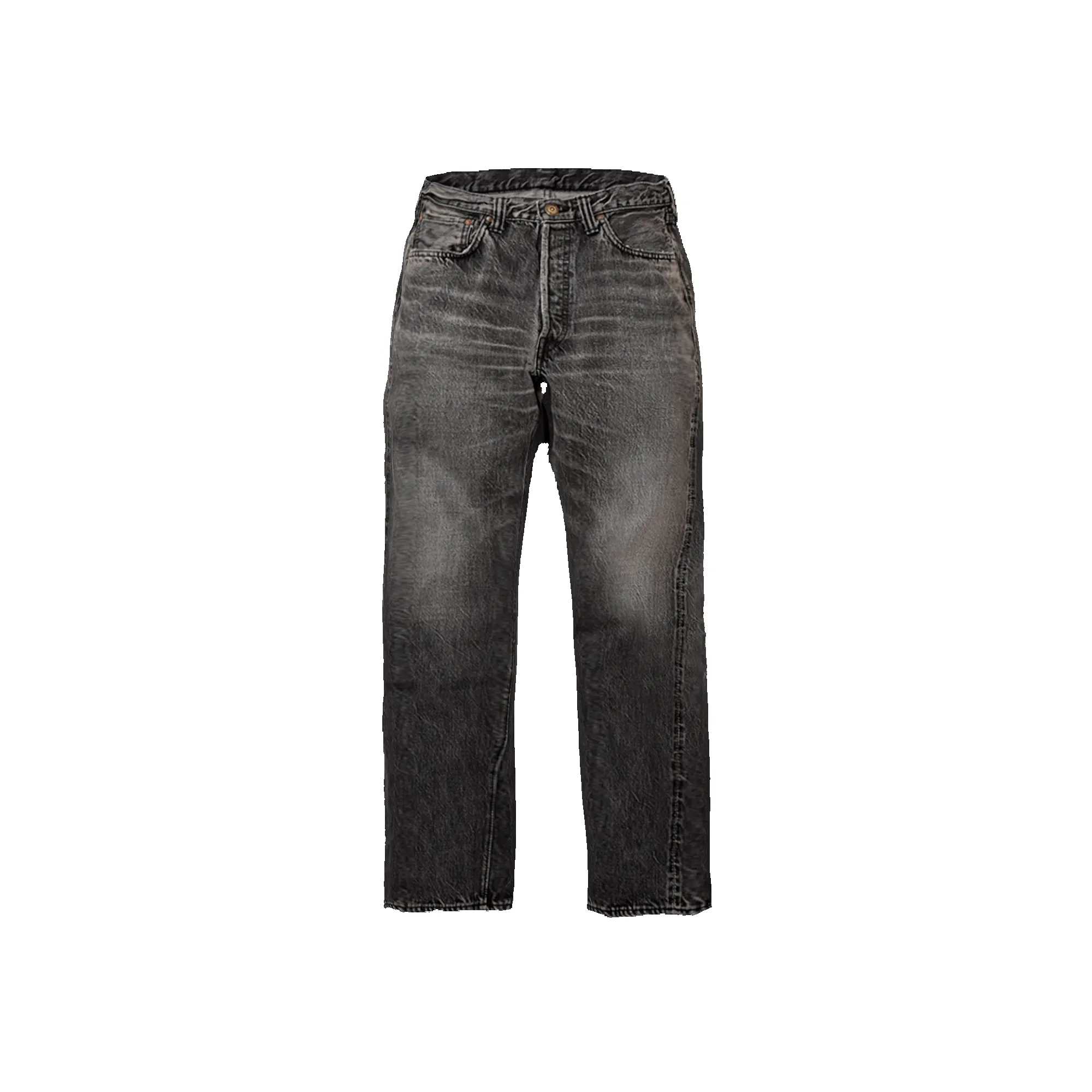1108BKHW - Slim Straight Black Denim Dartford - sold by Full Count