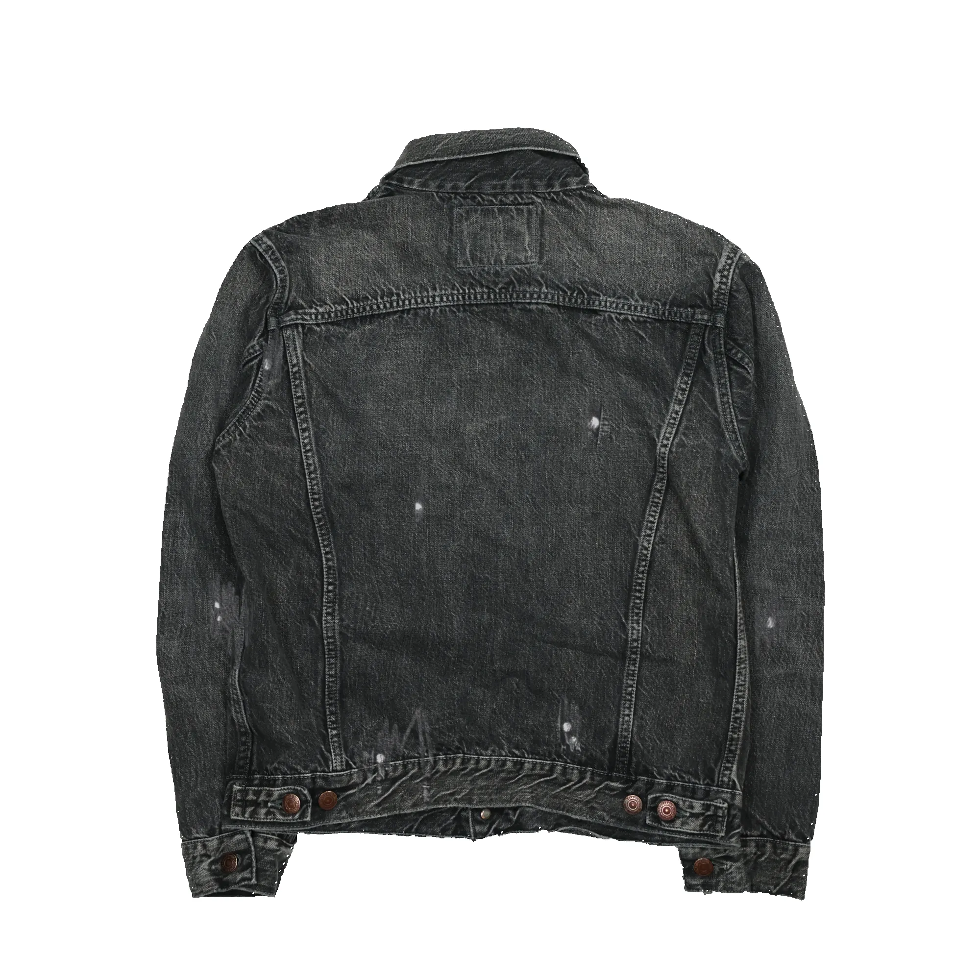 2101BKHW-SP - Type 3 Black Denim Jacket Dartford Splatter - sold by Full Count product image thumbnail 2