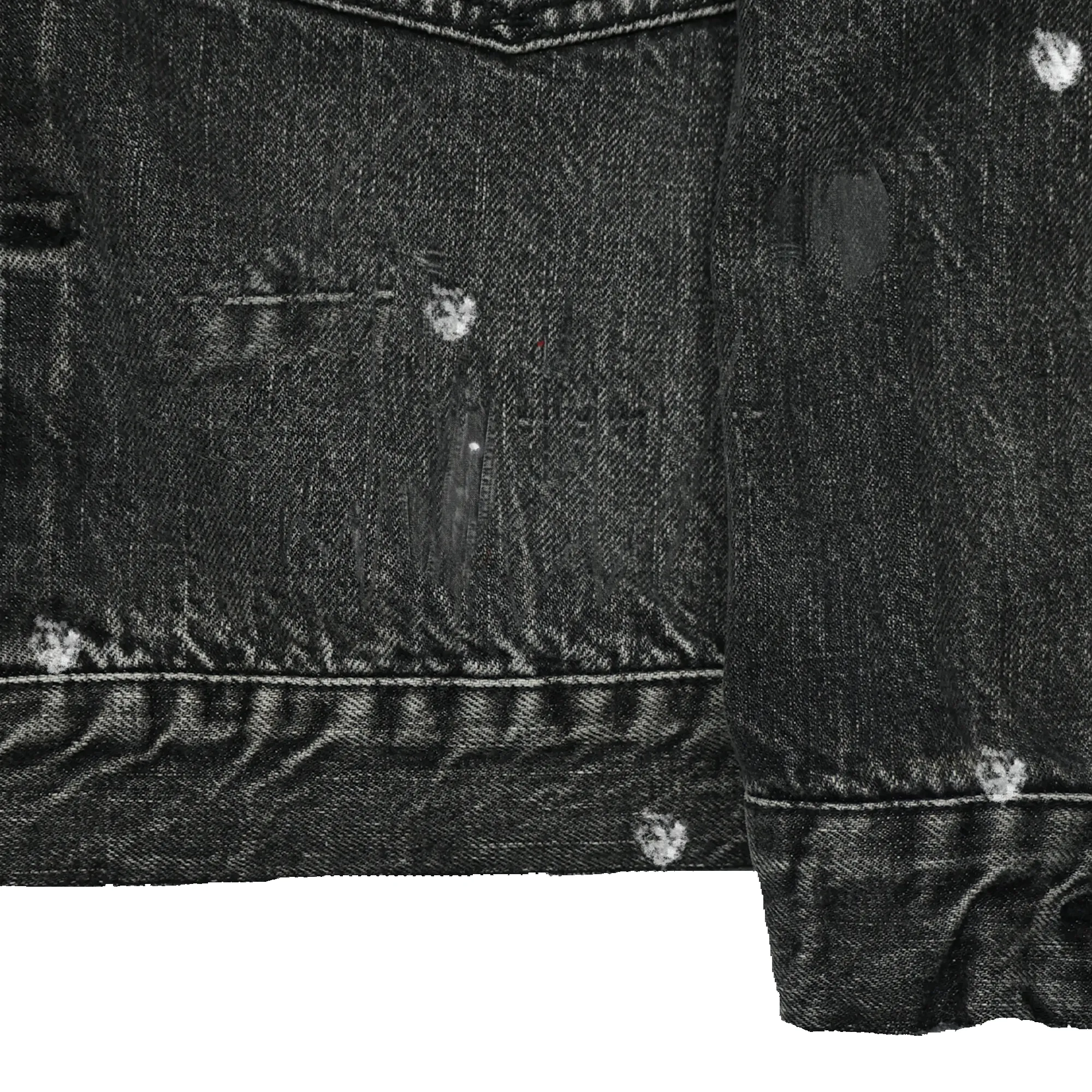 2102BKHW-SP - Type 2 Black Denim Jacket Dartford Splatter - sold by Full Count product image thumbnail 5