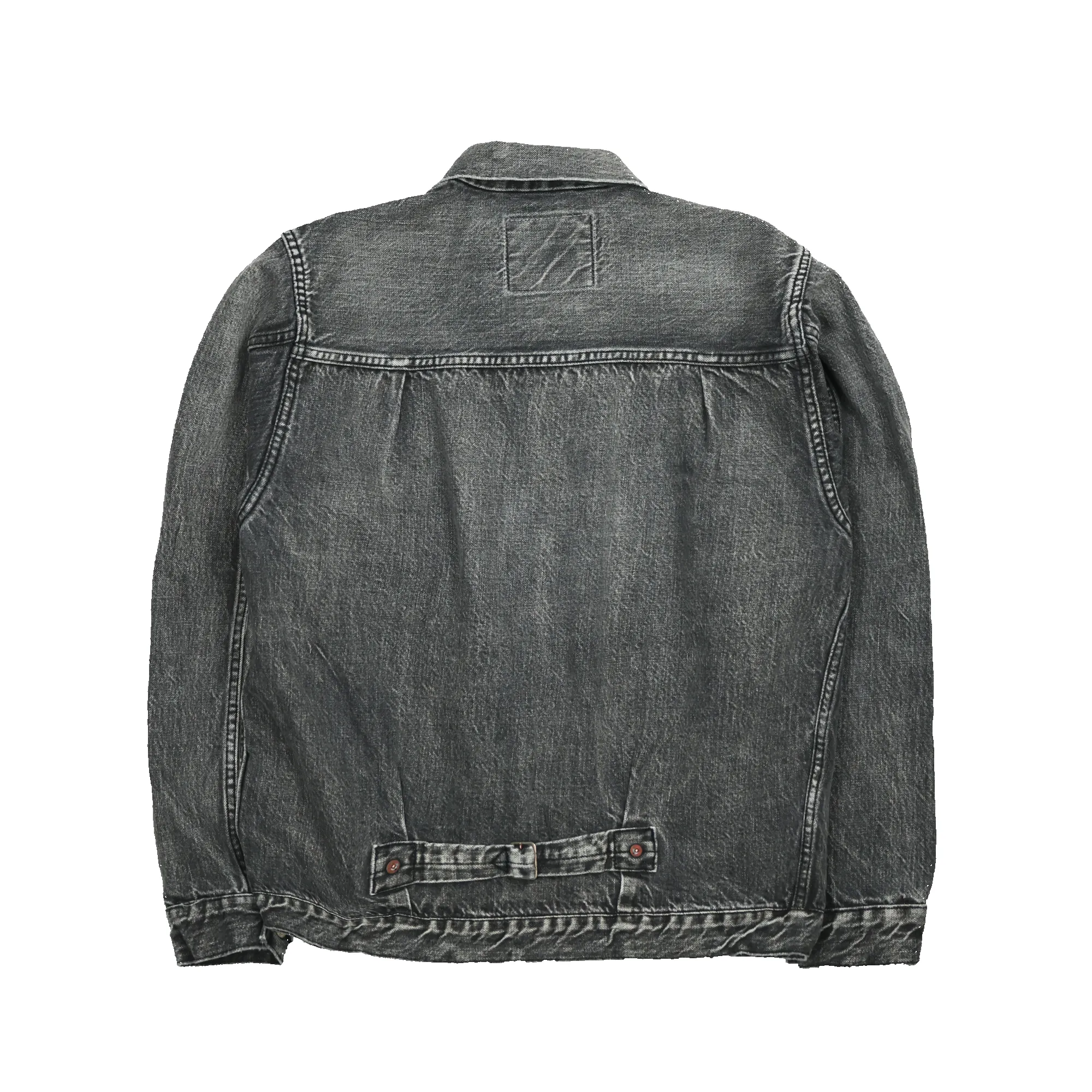 2107BKHW-SP - Type 1 Black Denim Jacket Dartford Splatter - sold by Full Count product image thumbnail 2