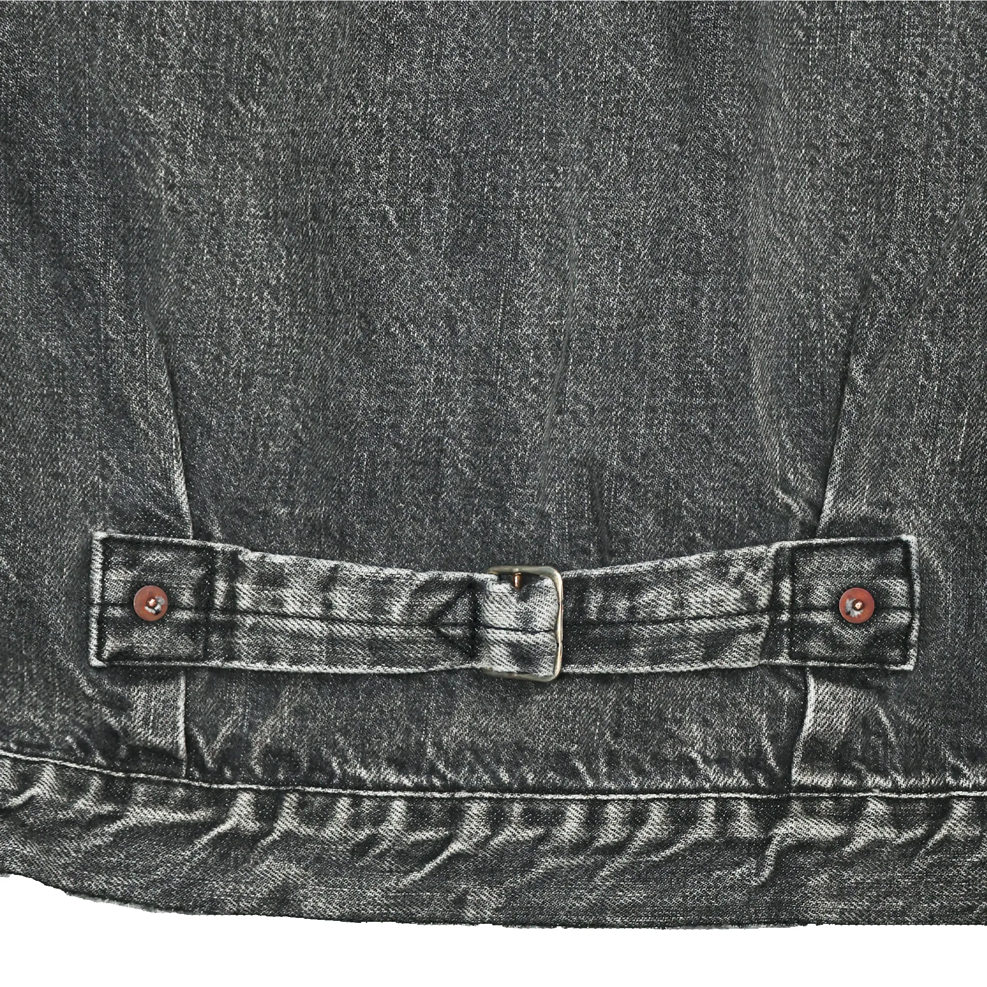 2107BKHW-SP - Type 1 Black Denim Jacket Dartford Splatter - sold by Full Count product image thumbnail 5