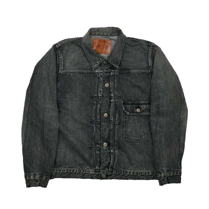 [2025SS] 2107BKHW - Type 1 Black Denim Jacket Dartford - sold by Full Count