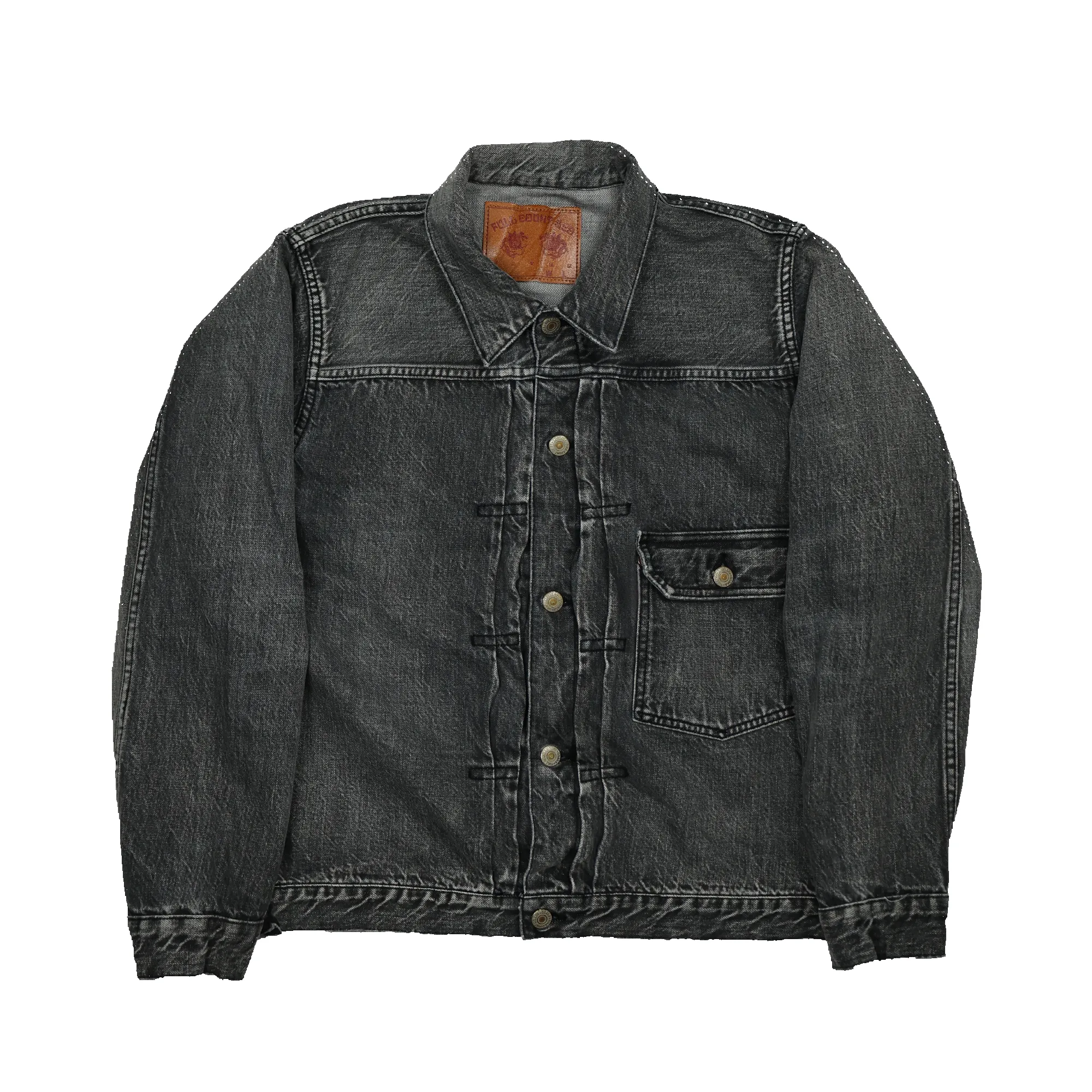 2107BKHW - Type 1 Black Denim Jacket Dartford - sold by Full Count