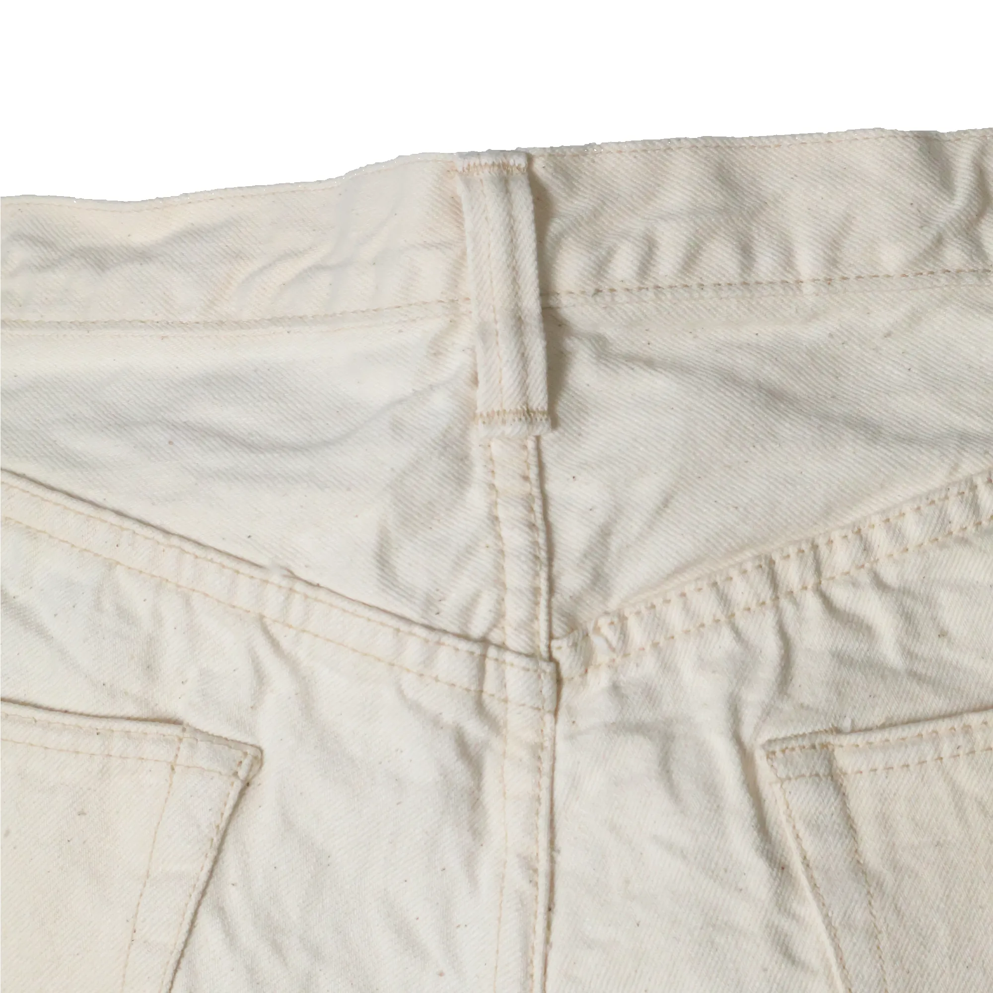 1904EC-25 - 5 Pocket Ecru Denim Shorts - sold by Full Count product image thumbnail 3