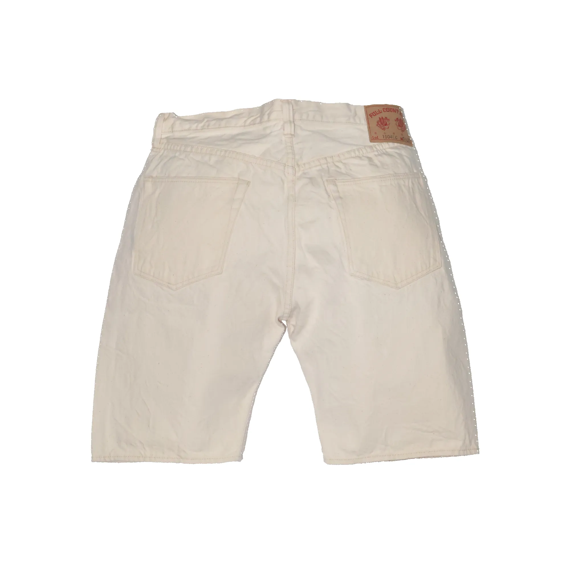 1904EC-25 - 5 Pocket Ecru Denim Shorts - sold by Full Count product image thumbnail 2