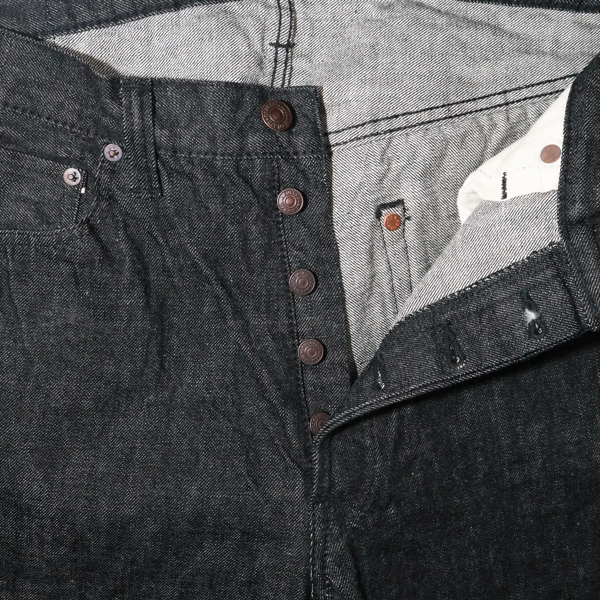 1904BK - 5 Pocket Black Denim Shorts - sold by Full Count product image thumbnail 5