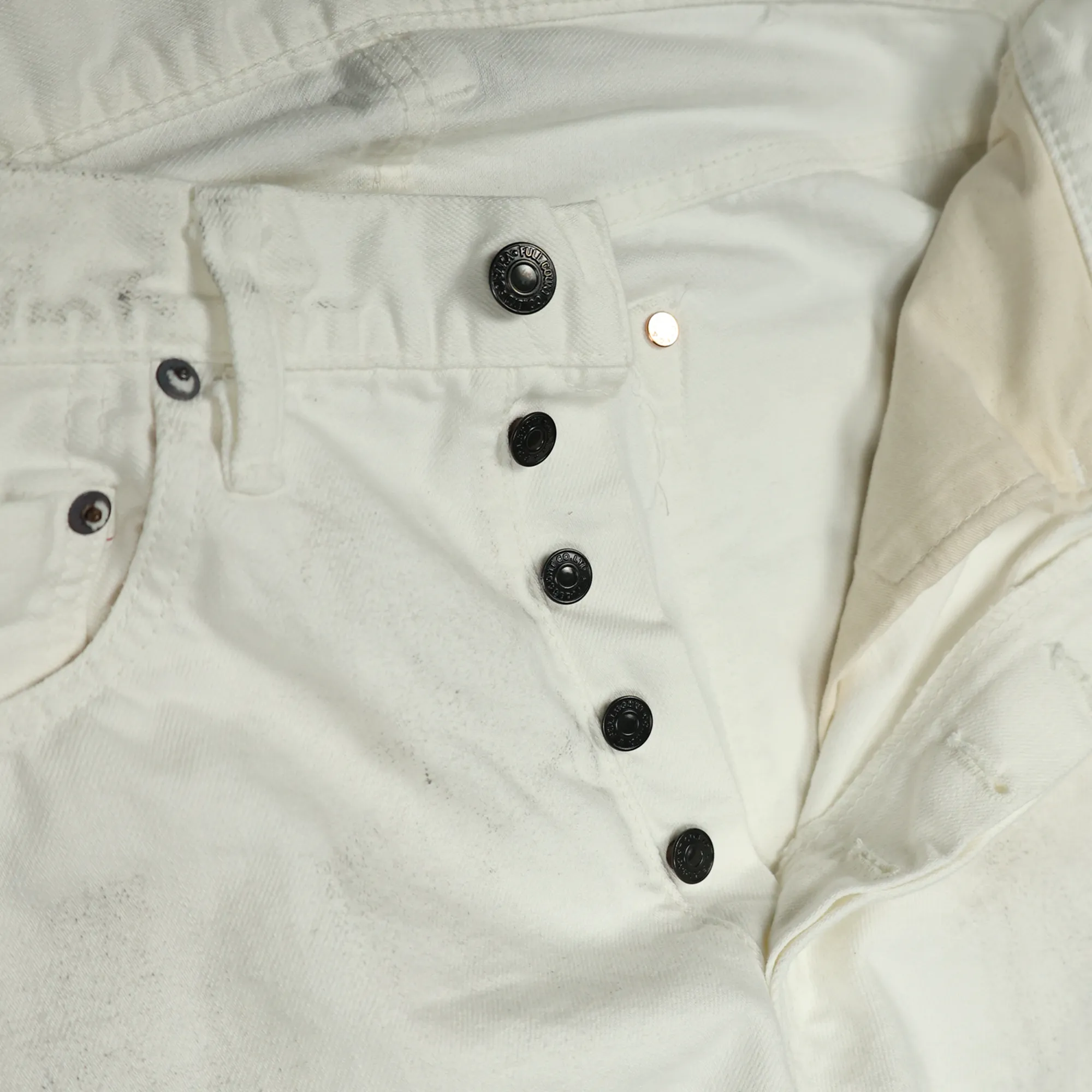1103WH - 1103 Dirty White Denim - sold by Full Count product image thumbnail 3