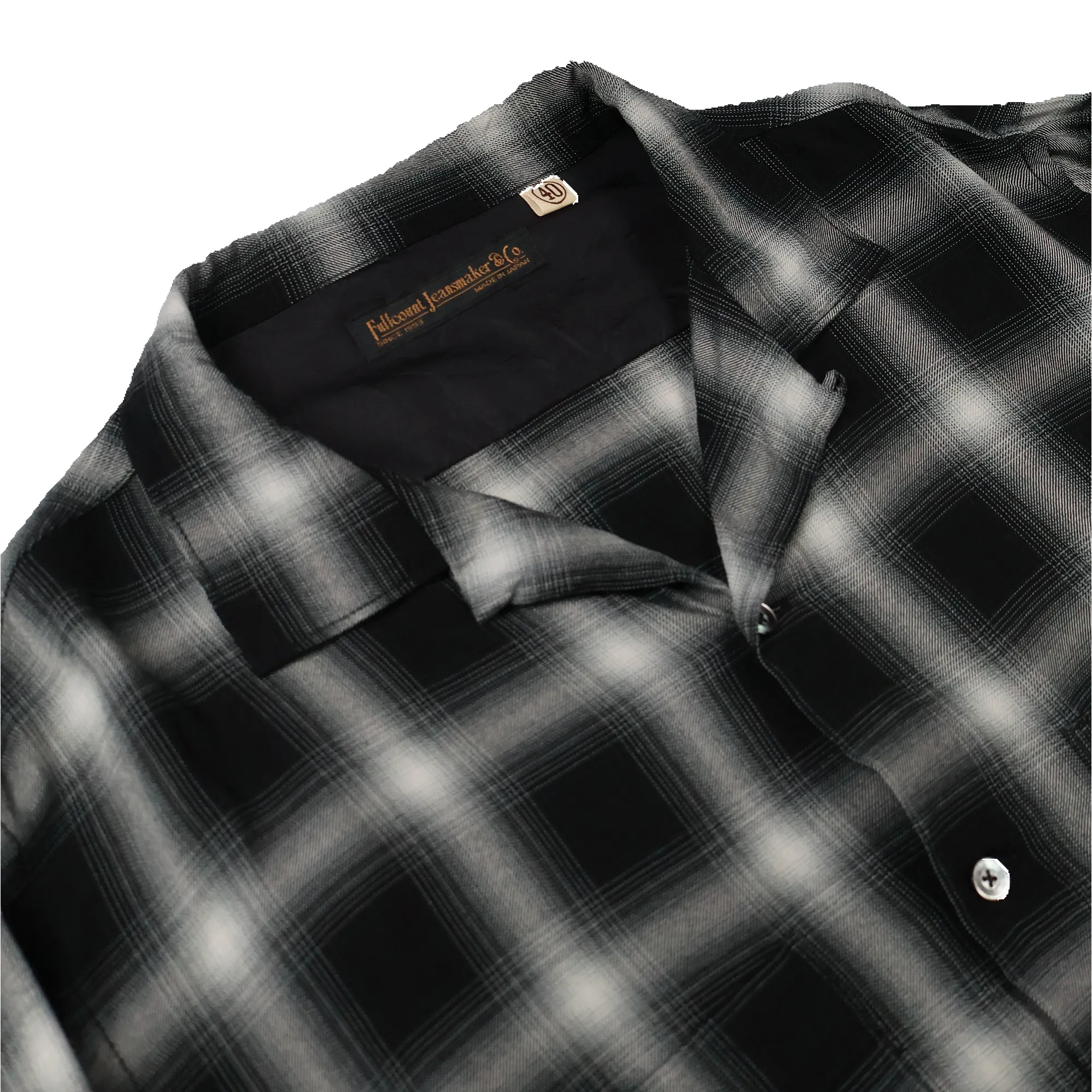 4092 - Rayon Check Open Collar Shirt - sold by Full Count product image thumbnail 3