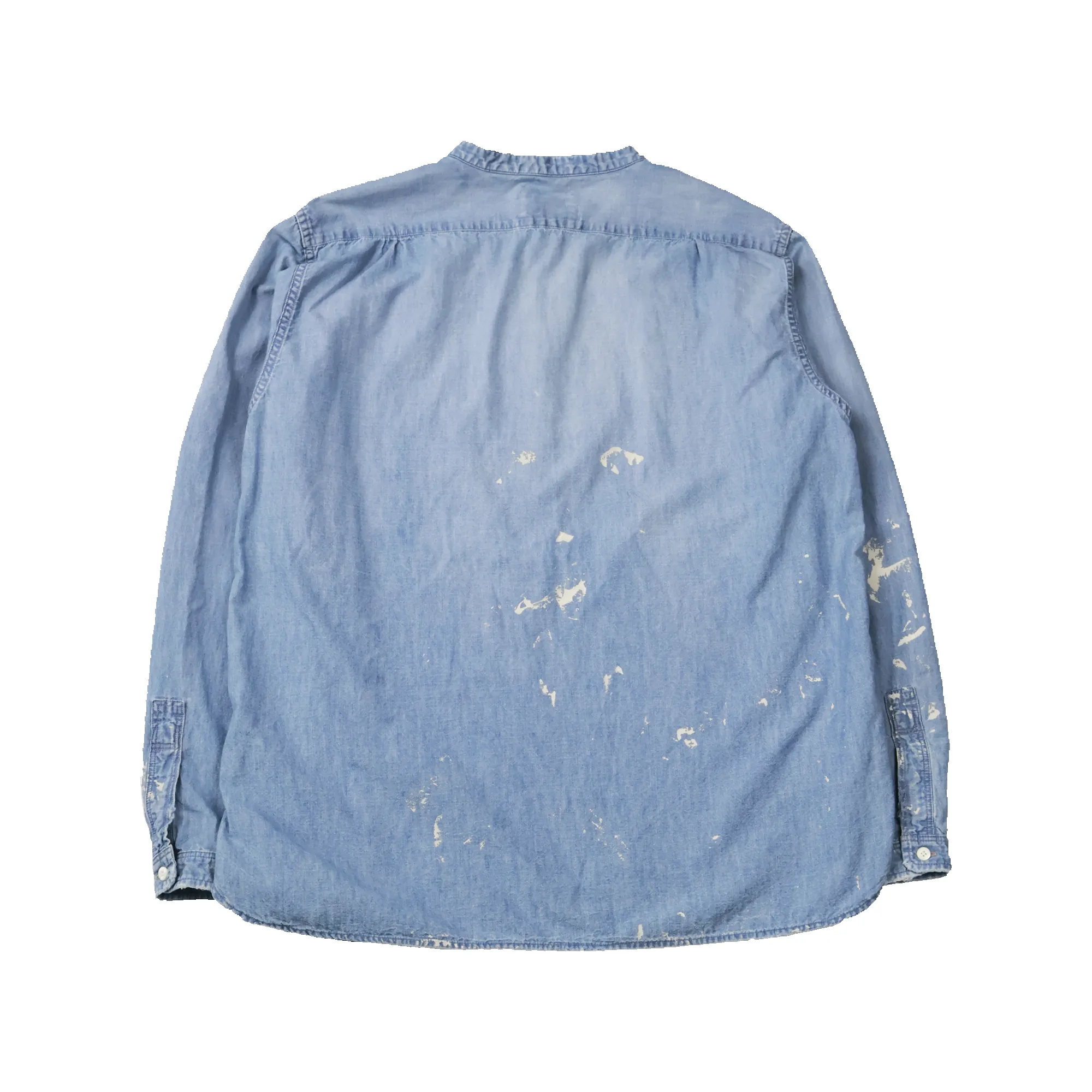 4900HW-SP - Stand Collar Chambray Shirt “Aging” sold by Full Count product image thumbnail 2