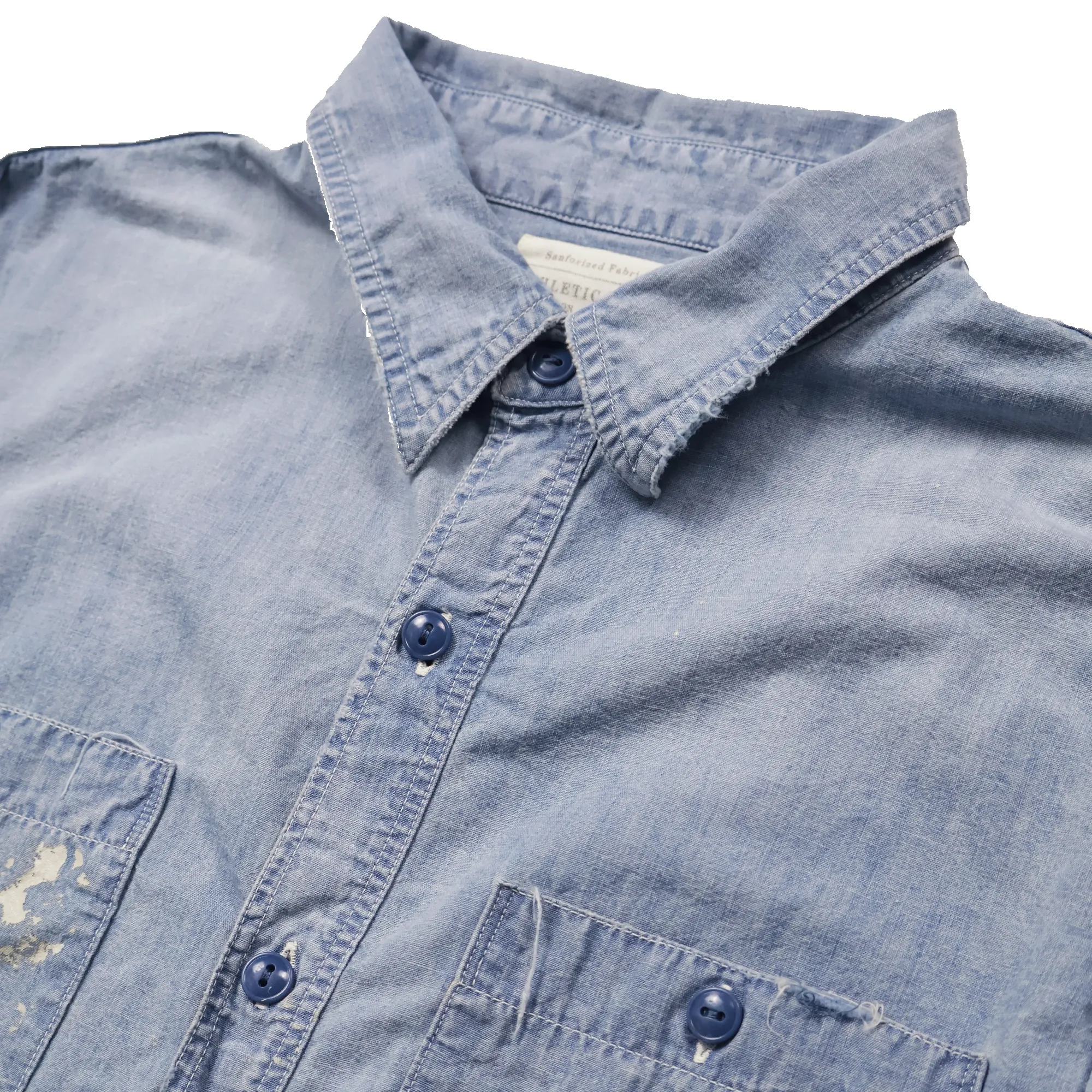 4810HW-SP - Chambray Shirt “Aging” sold by Full Count product image thumbnail 5