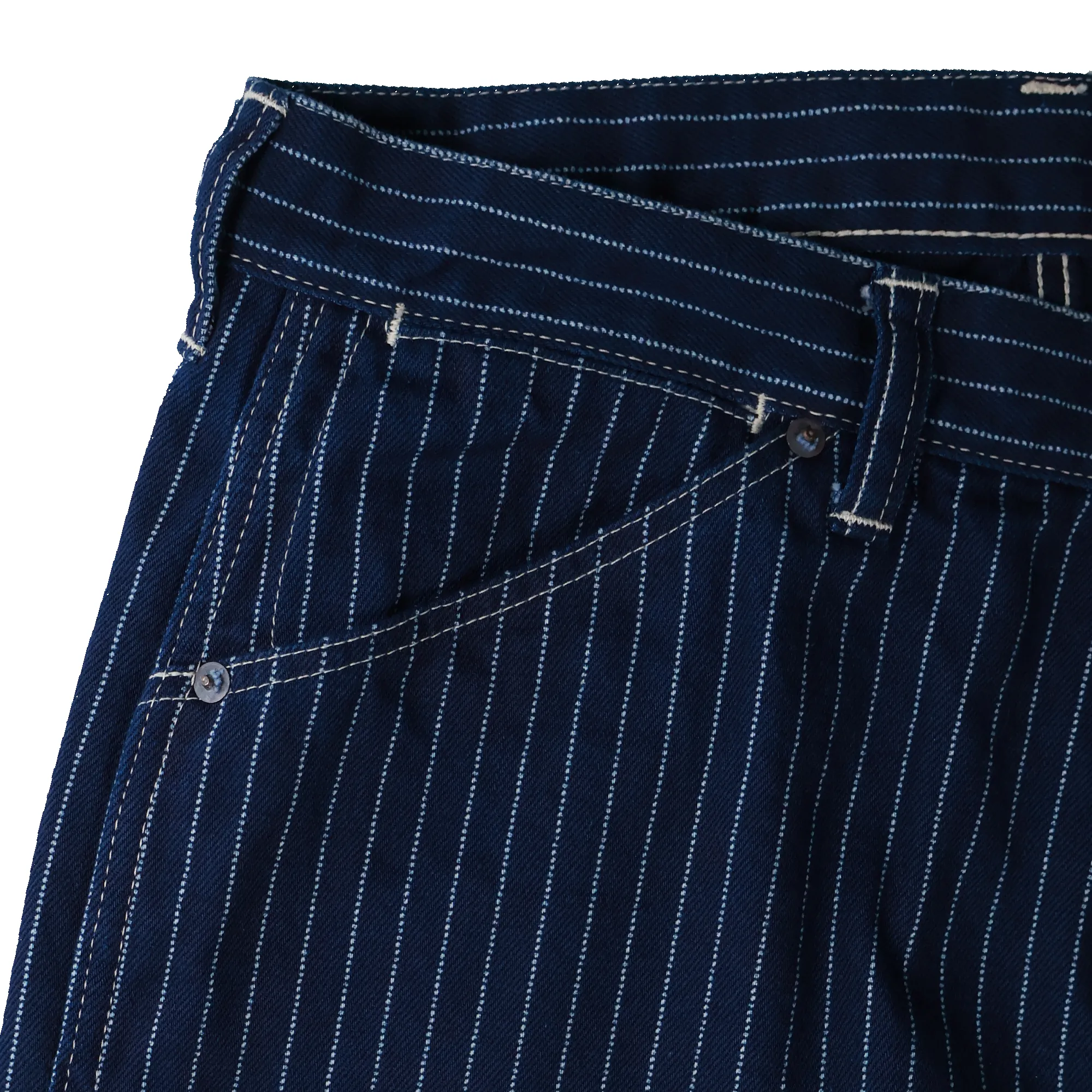 1129-7 - Indigo Wabash Work Pants sold by Full Count product image thumbnail 4