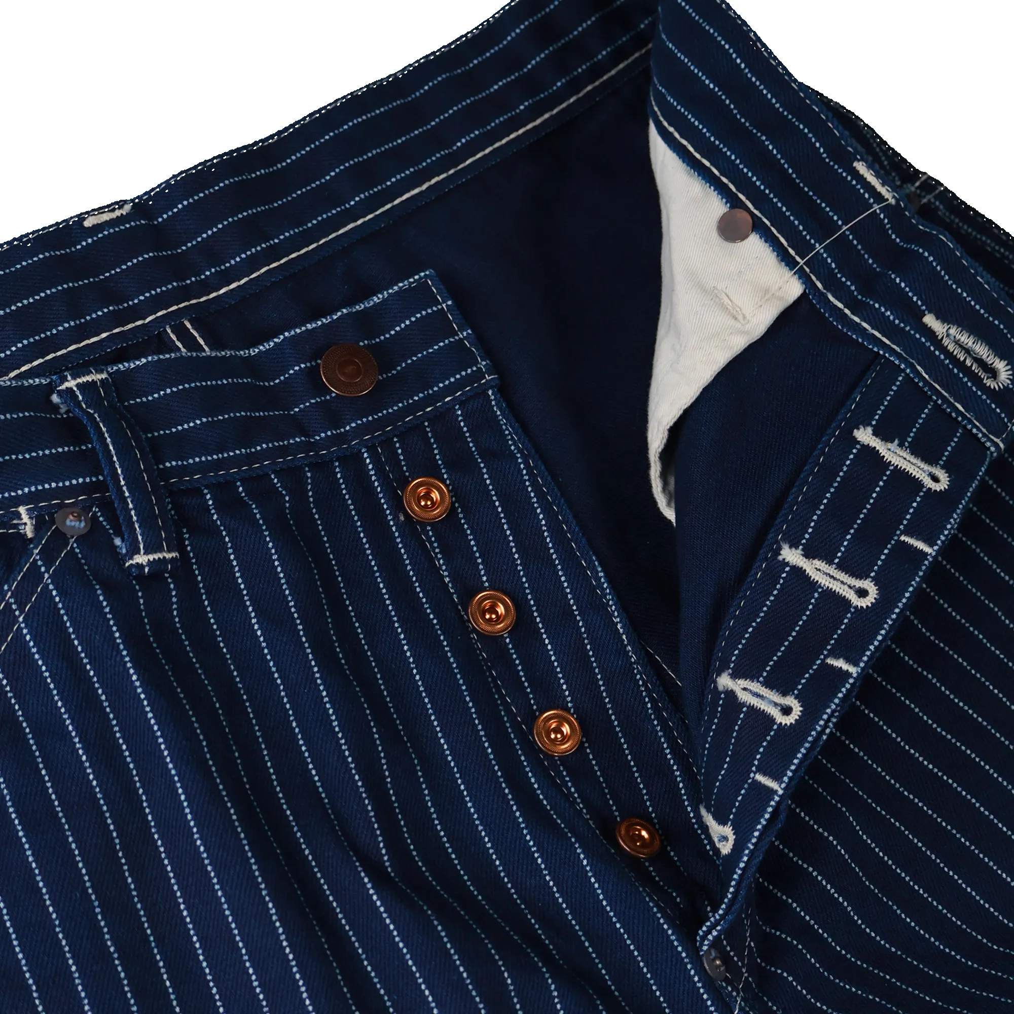 1129-7 - Indigo Wabash Work Pants sold by Full Count product image thumbnail 3