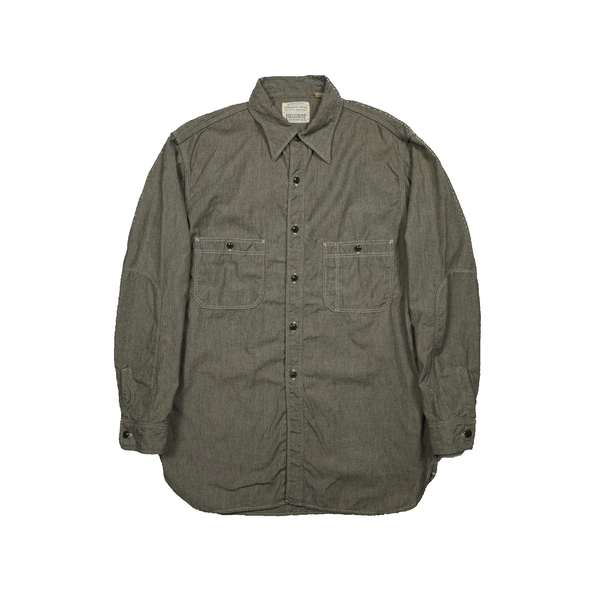 4090-2 30s Triple Stitch Covert Chambray Shirt sold by Full Count