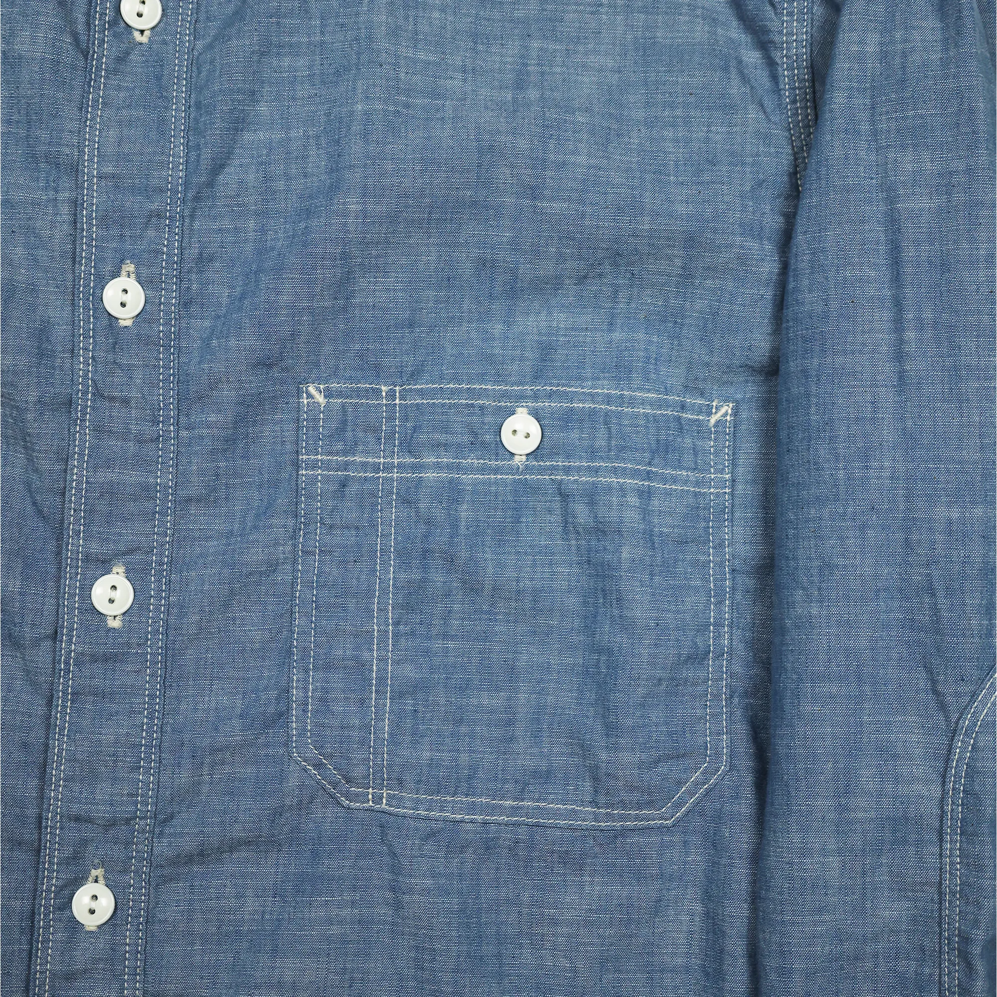 4090-1 - 30s Triple Stitch Chambray Shirt - sold by Full Count product image thumbnail 4