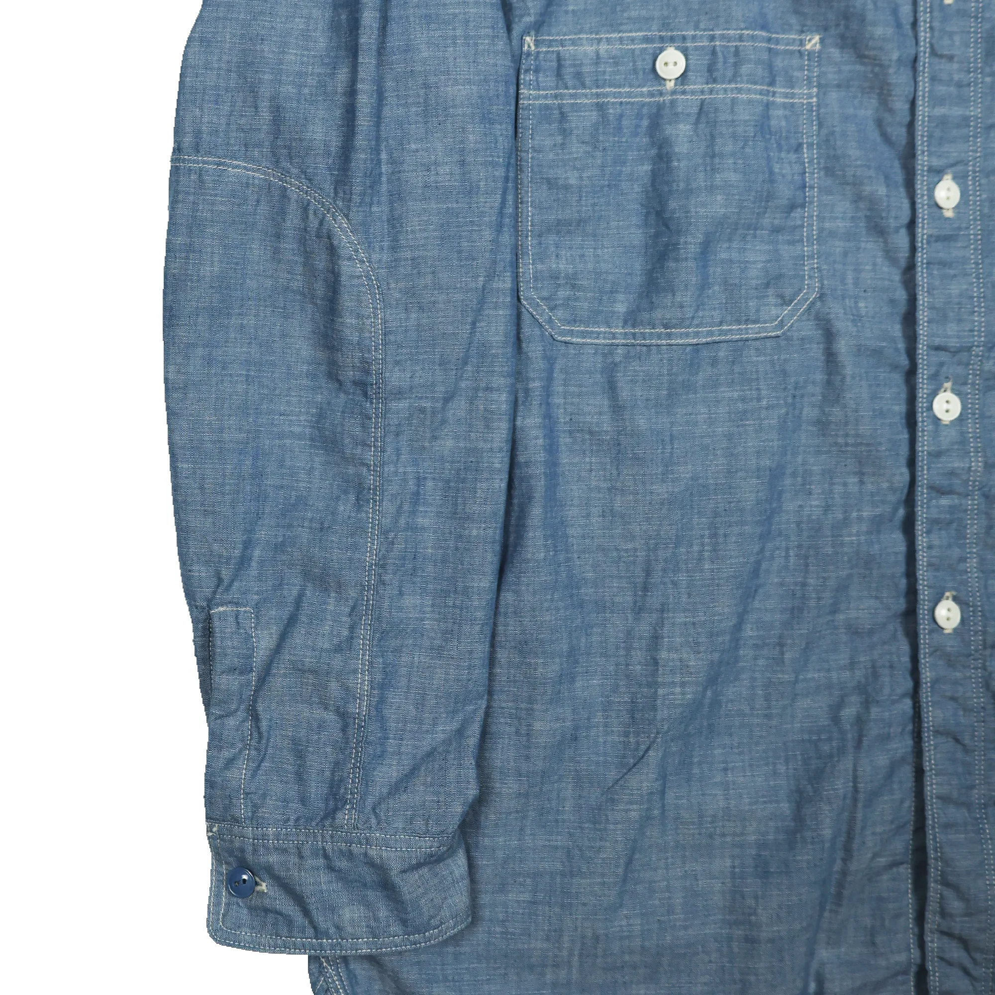 4090-1 - 30s Triple Stitch Chambray Shirt - sold by Full Count product image thumbnail 5