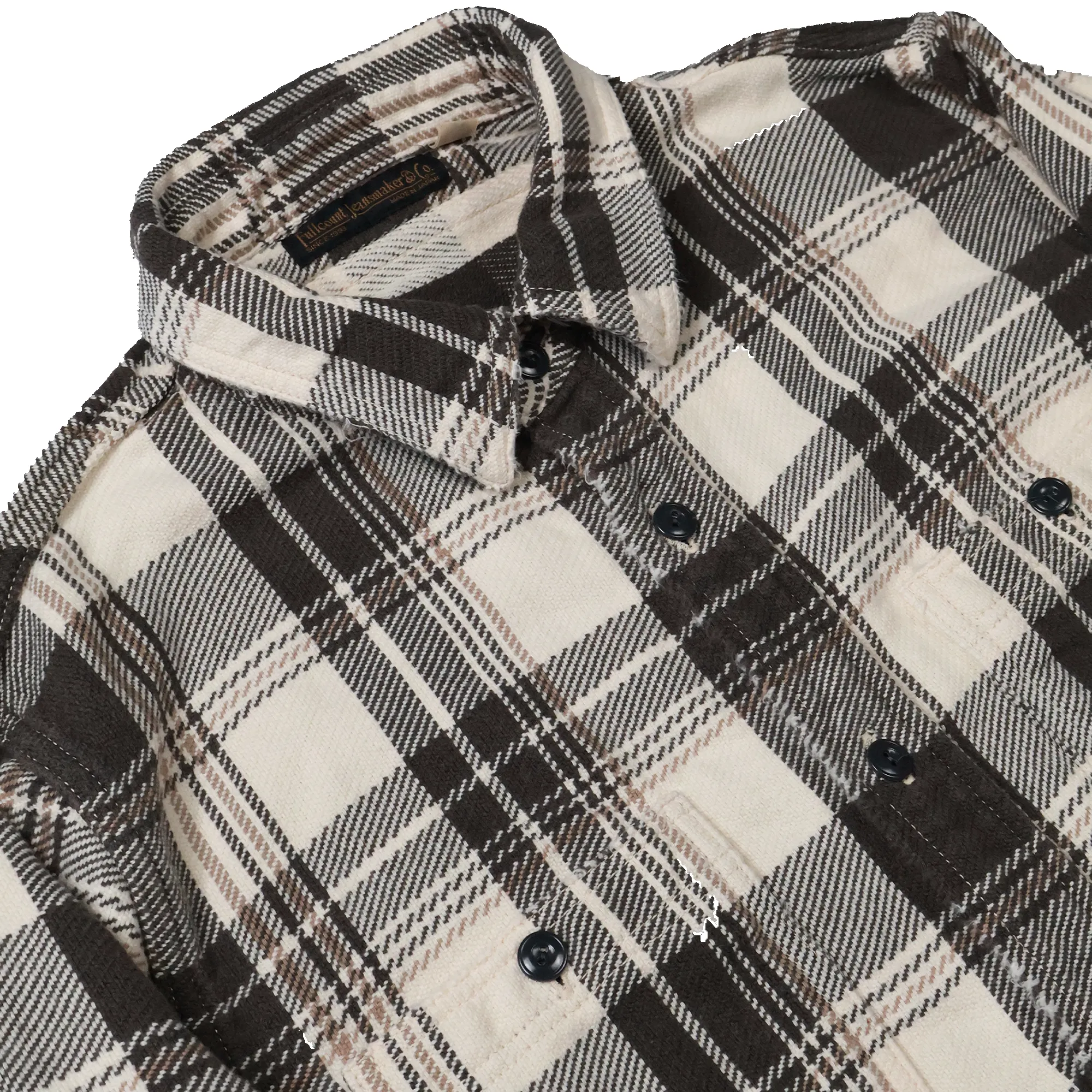 4089 - Original Cotton Flannel Shirt Vintage Wash - sold by Full Count product image thumbnail 3