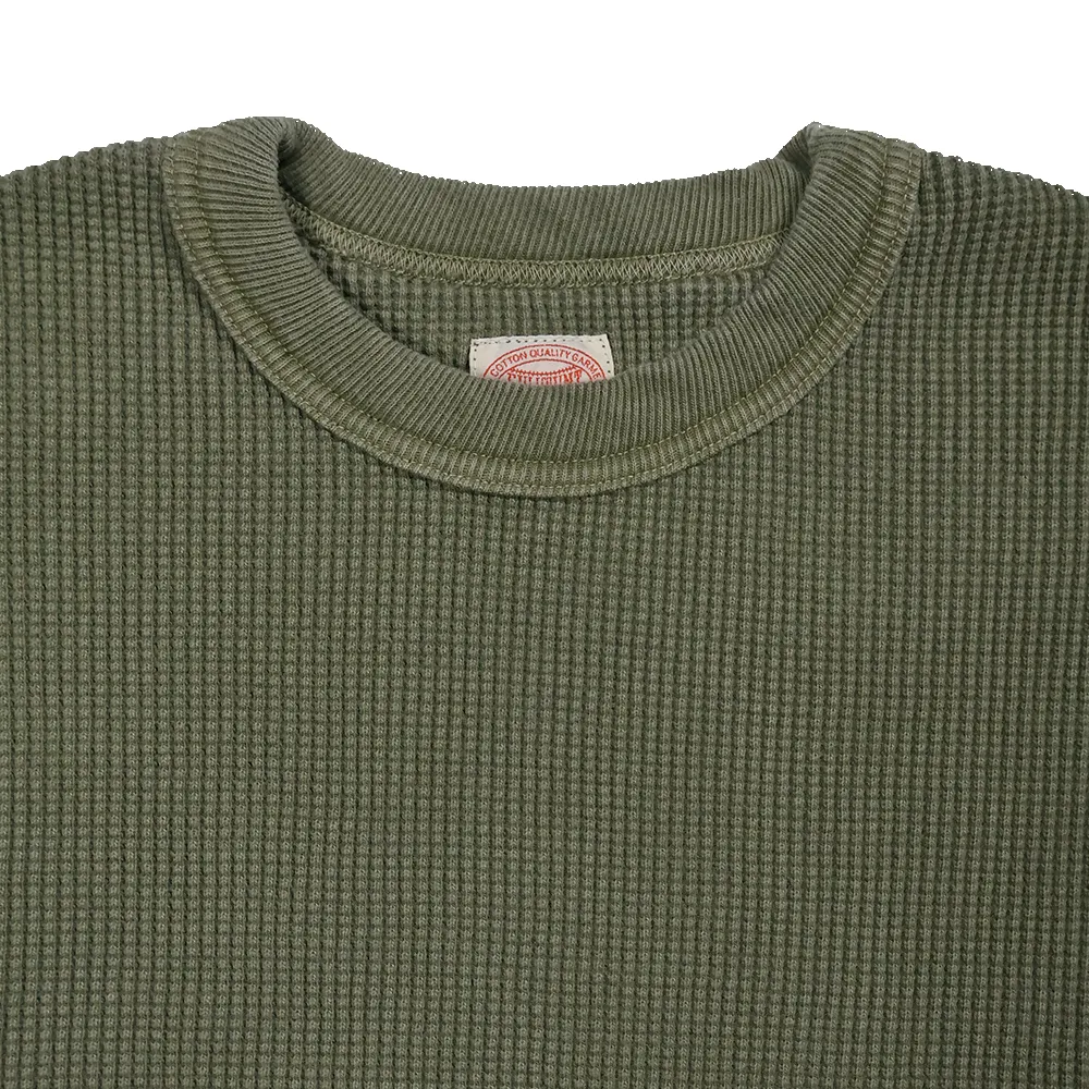 5964SP - Heavyweight Waffle Longsleeve T Shirt - sold by Full Count product image thumbnail 2