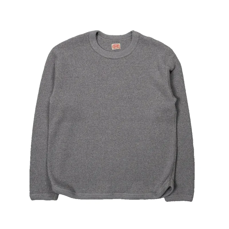 5964-24 - Twisted Heather Waffle L/S T-shirt - sold by Full Count