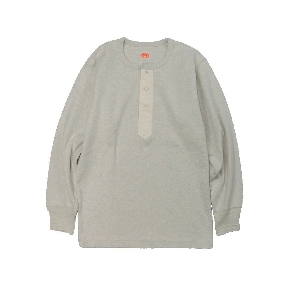 5502H - Cotton Rib Henley Neck L/S T-Shirt - sold by Full Count