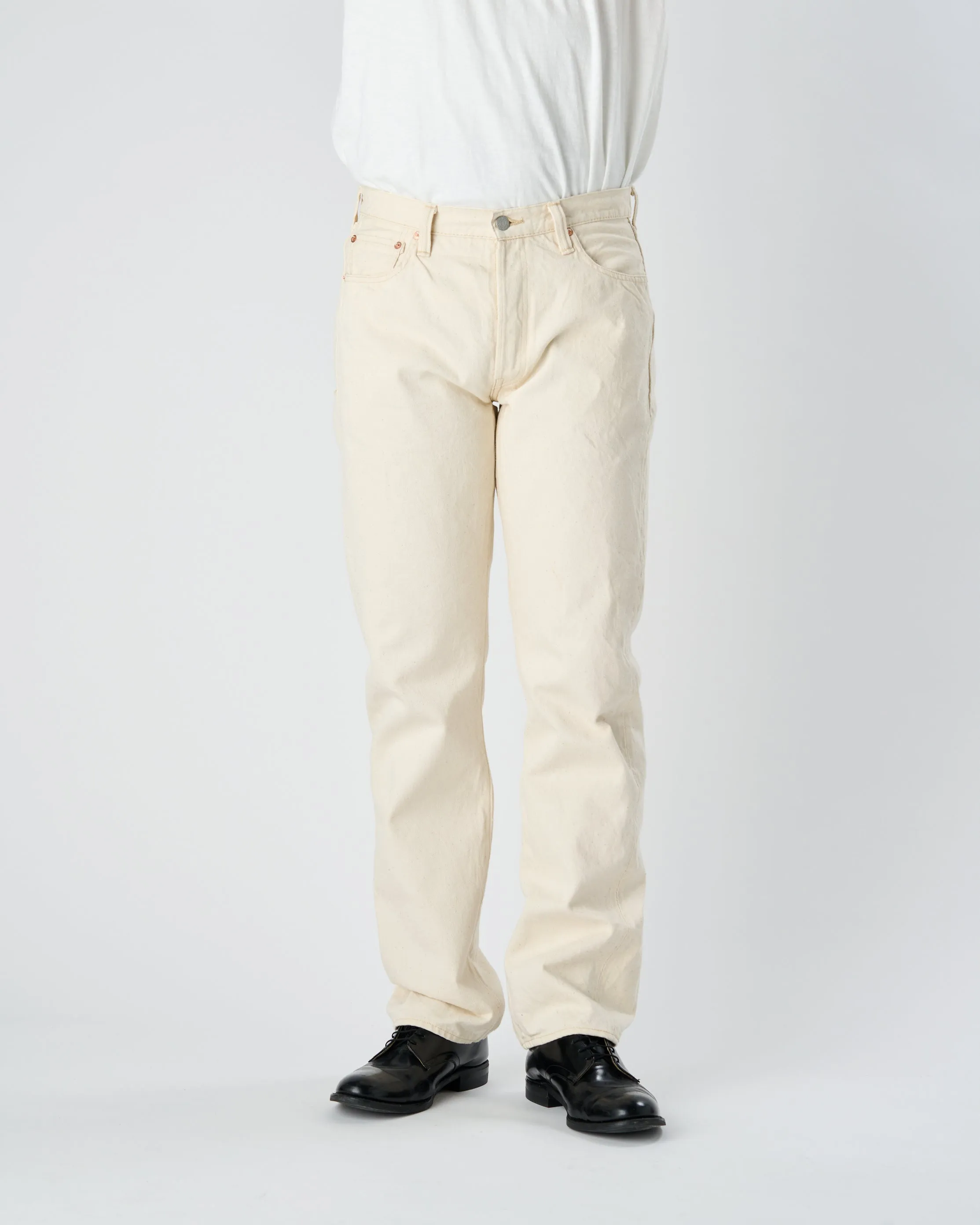 1101EC - Straight Ecru Denim - sold by Full Count product image thumbnail 5