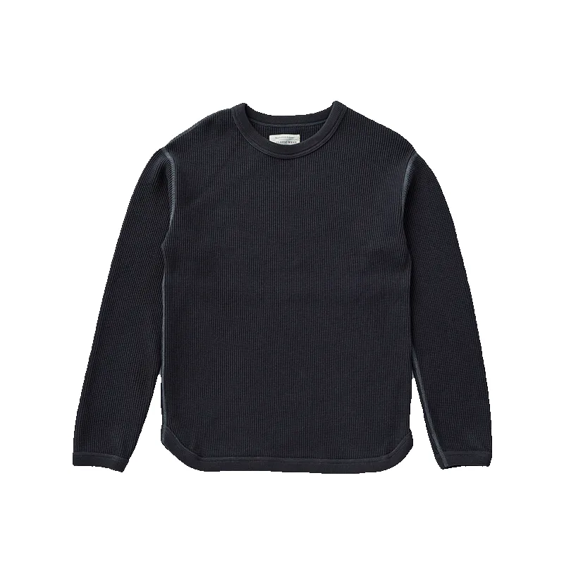 5964-22 - Heavyweight Waffle Long Sleeve T-Shirt - sold by Full Count product image thumbnail 3