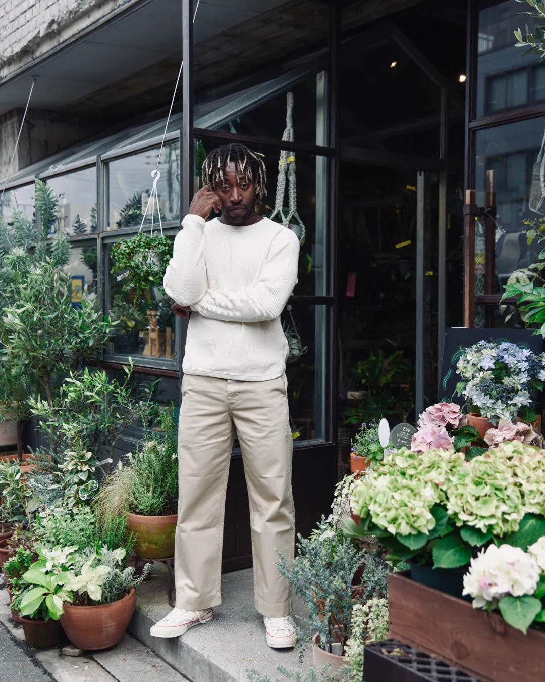 5964-22 - Heavyweight Waffle Long Sleeve T-Shirt - sold by Full Count product image thumbnail 5