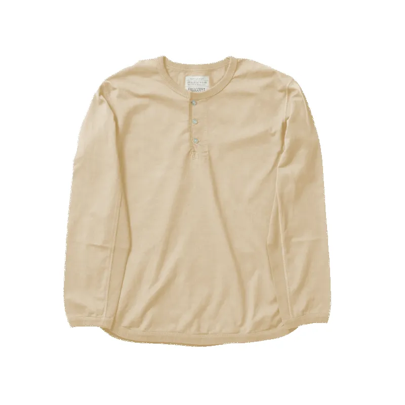 5222LH-21 - Flat Seam Heavyweight Long Sleeve Henley T-Shirt - sold by Full Count product image thumbnail 2