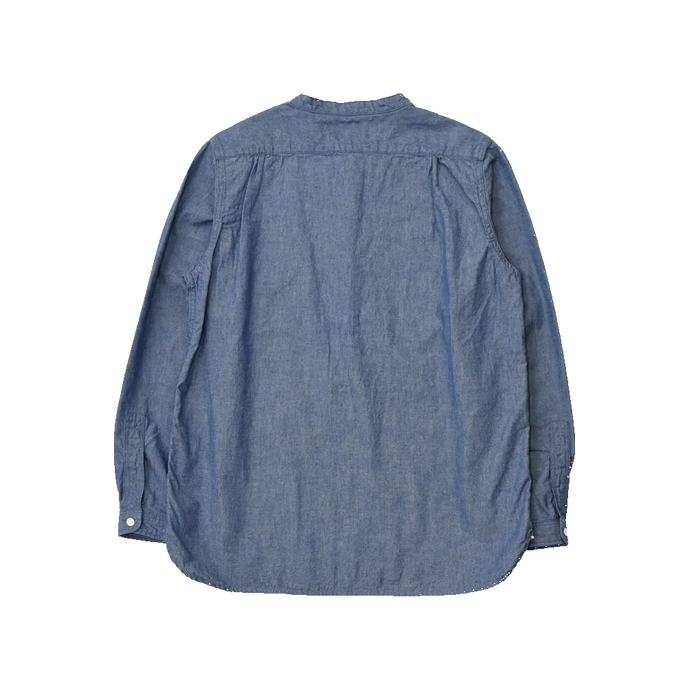 4900-21 - Stand Collar Chambray Shirt - sold by Full Count product image thumbnail 2