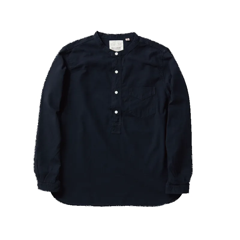 4900-21 - Stand Collar Chambray Shirt - sold by Full Count product image thumbnail 4