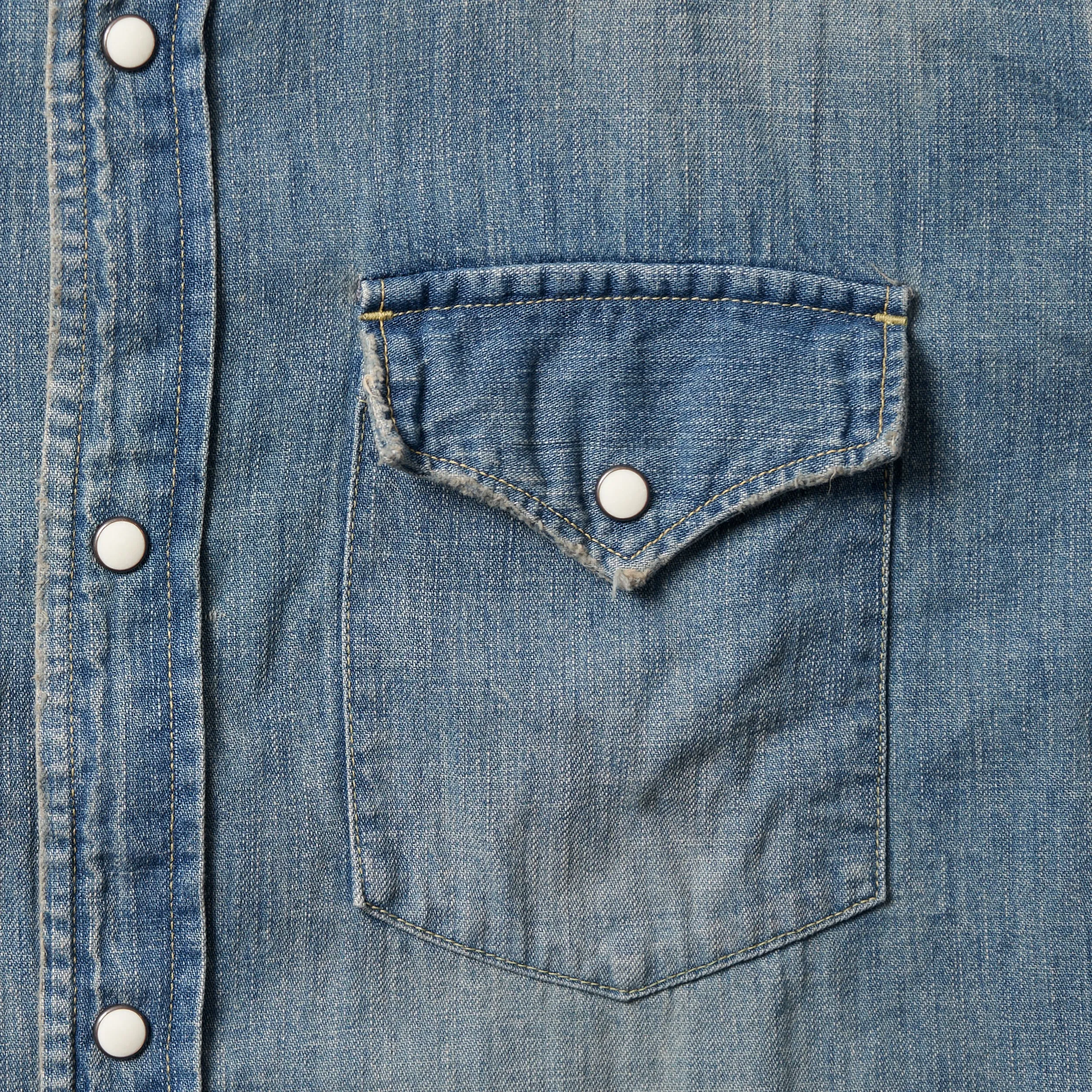 4894HW - Denim Western Shirt - sold by Full Count product image thumbnail 4