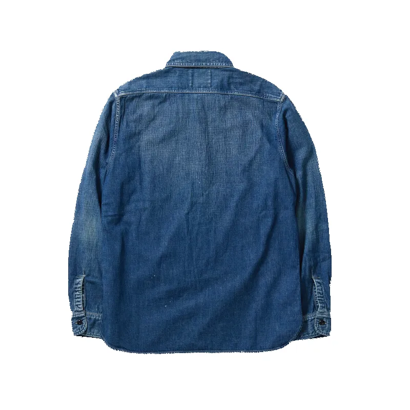 4890HW-19 - Denim Work Shirt HW - sold by Full Count product image thumbnail 2
