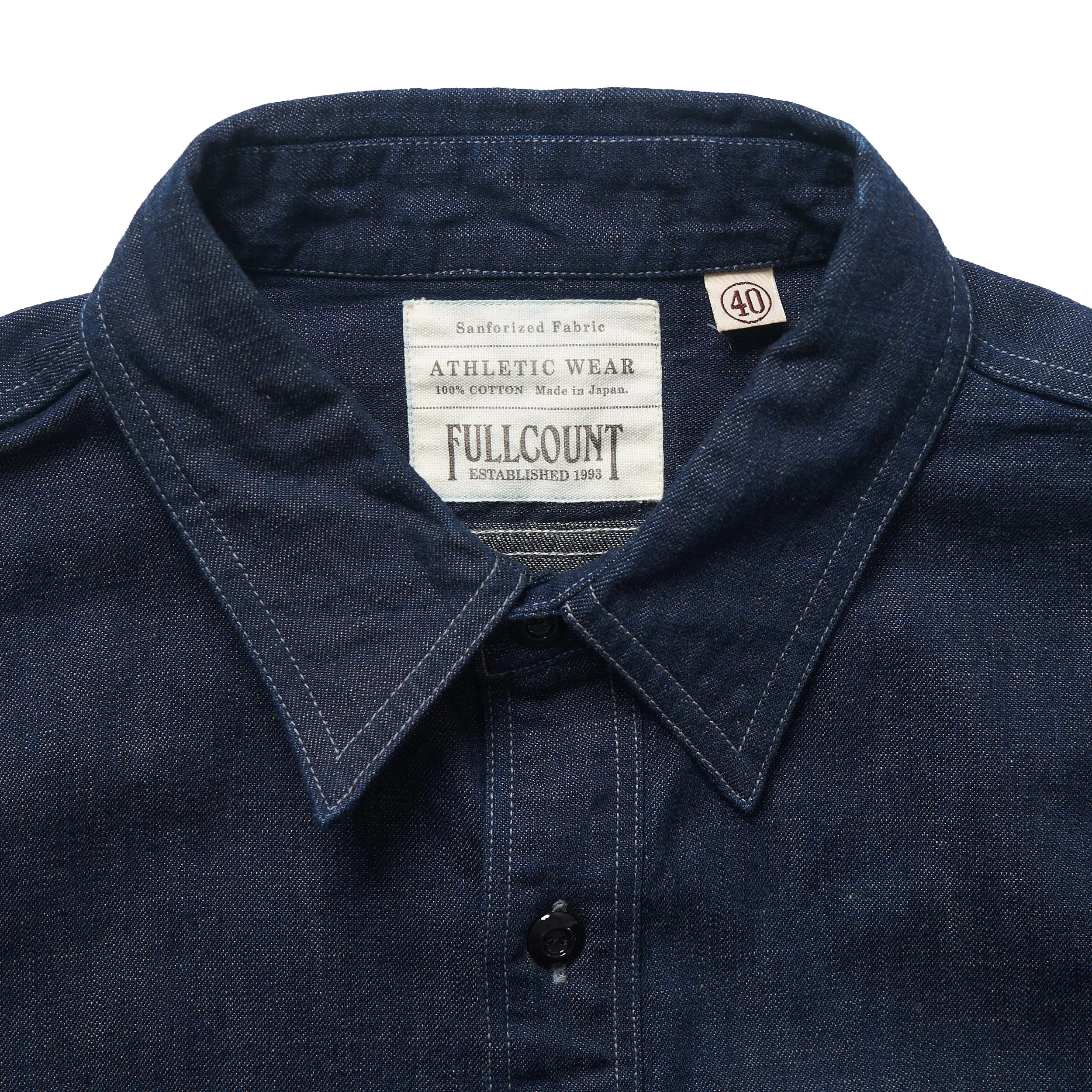 4890-19 - Denim Work Shirt - sold by Full Count product image thumbnail 3