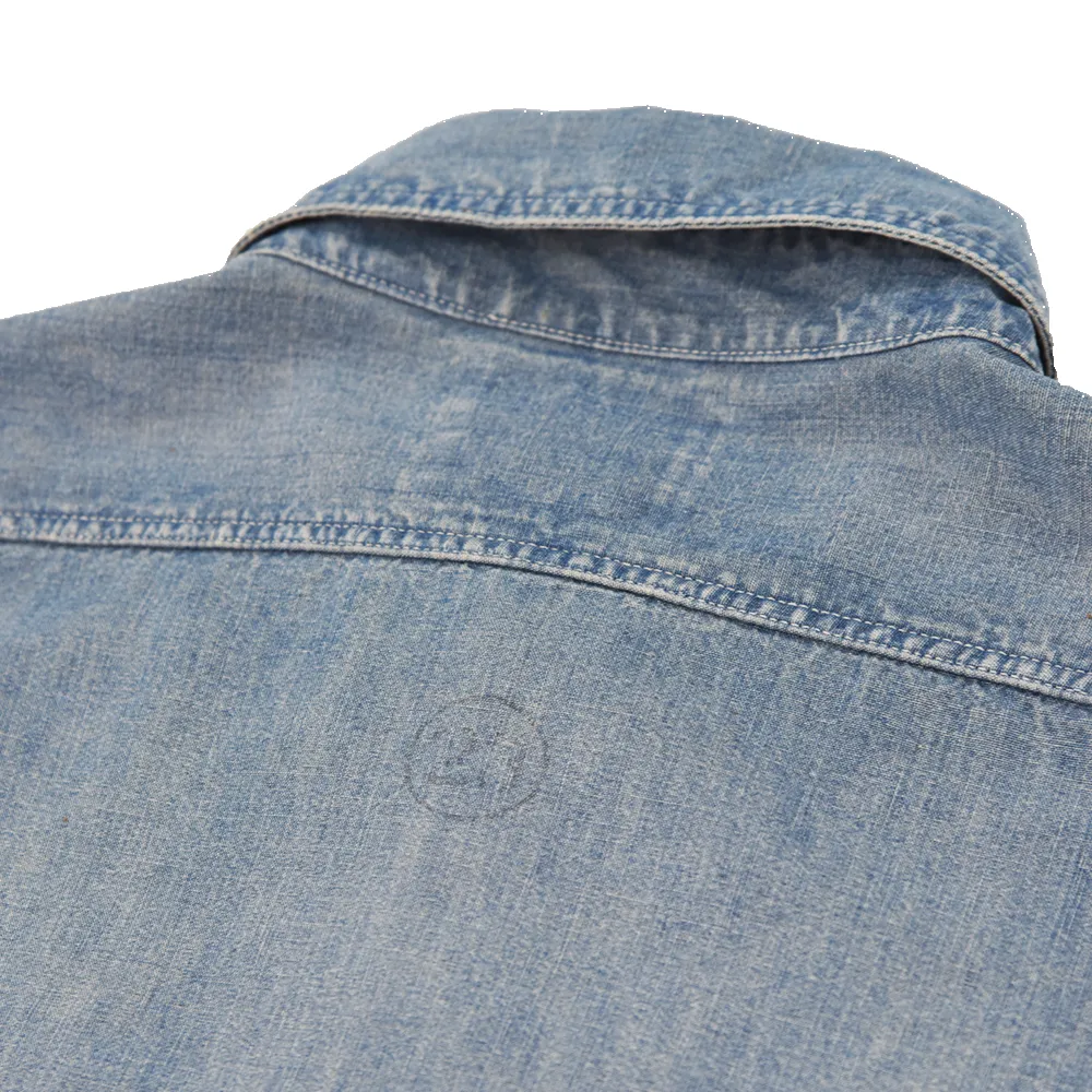 4810HW-3 - Chambray Shirt “Fade” - sold by Full Count product image thumbnail 4