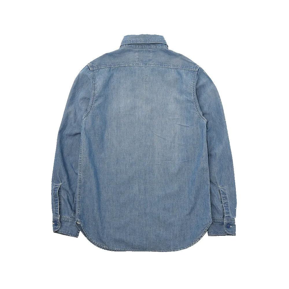 4810HW-3 - Chambray Shirt “Fade” - sold by Full Count product image thumbnail 2