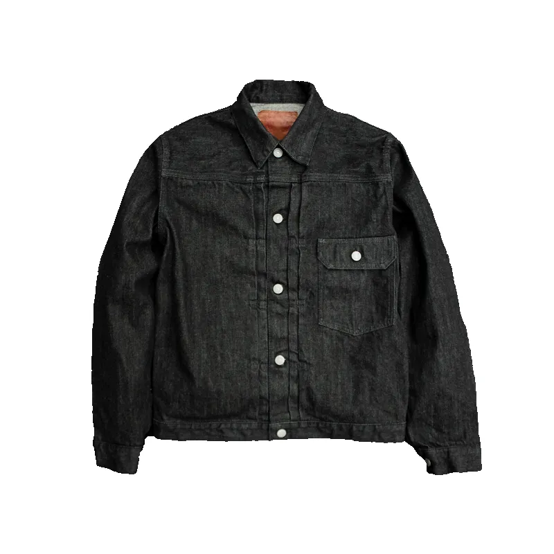 2107BK - Type 1 Black Denim Jacket - sold by Full Count product image thumbnail 2