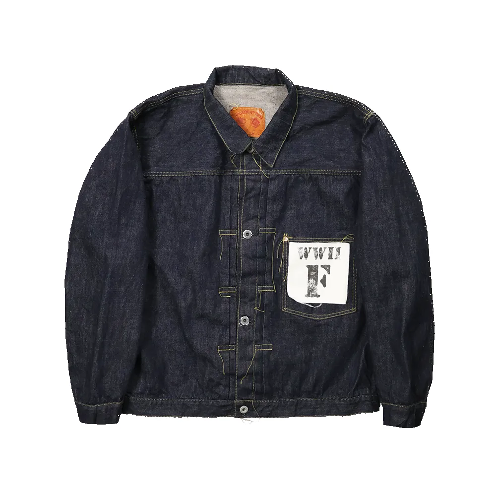 S2107W-24 - WWII Model Brown Cotton Denim Jacket - sold by Full Count