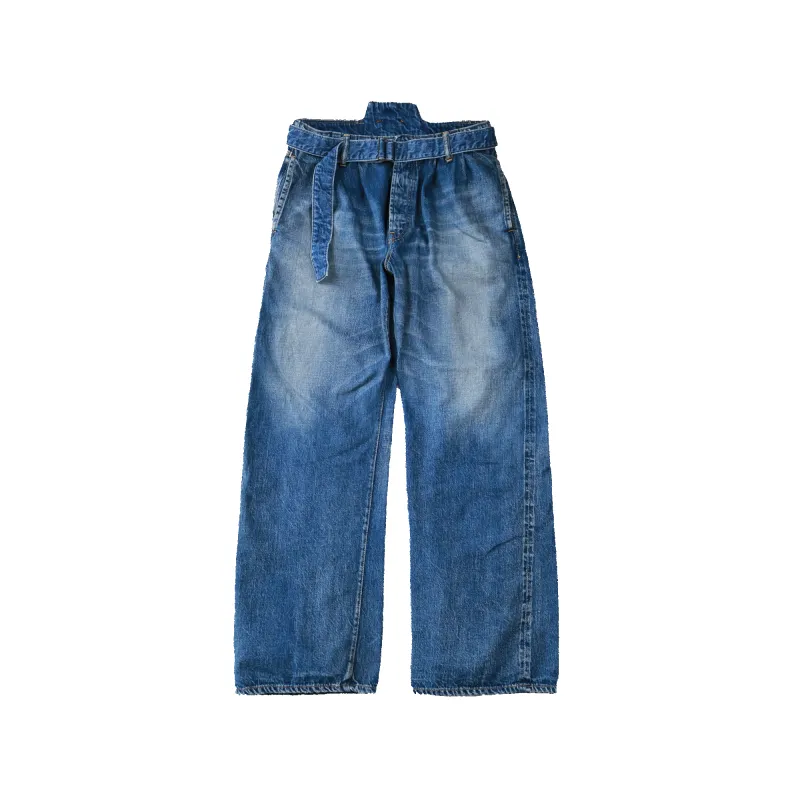 [2025SS] 1001K - Wide Tuck Hakama Denim sold by Full Count