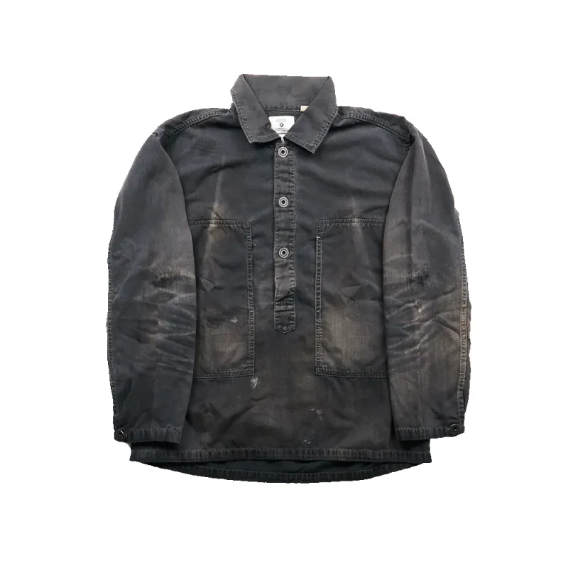 [2026SS] 4097VE-1 US Army Black Black Denim Pullover Shirt VE (Vintage Effect) sold by Full Count