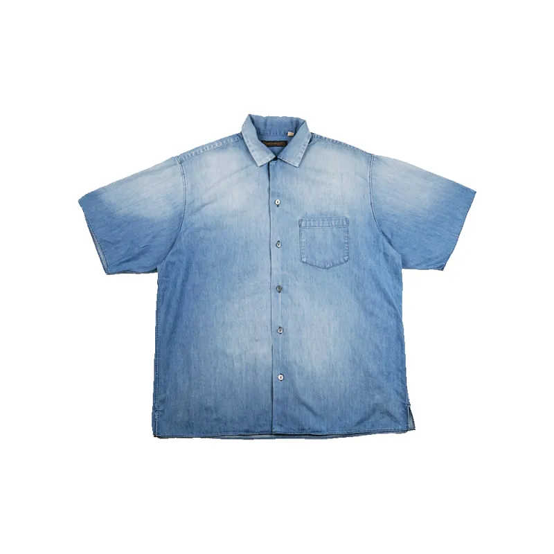 [2026SS] 4100HW-2 Denim Open Collar S/S Shirt sold by Full Count