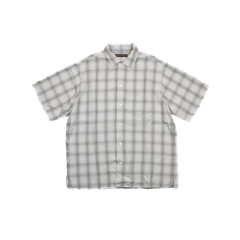 [2026SS] 4100-4 Ombre Check Open Collar S/S Shirt sold by Full Count