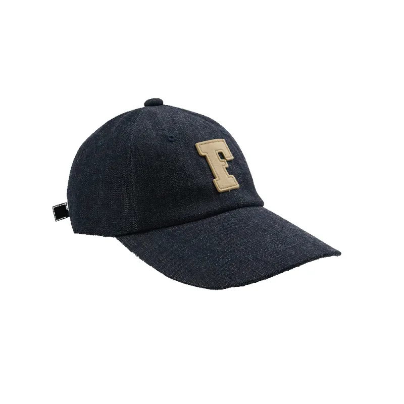 [2026SS] 6843L 6Panel Low-Crown Denim Baseball ’F’ Cap sold by Full Count