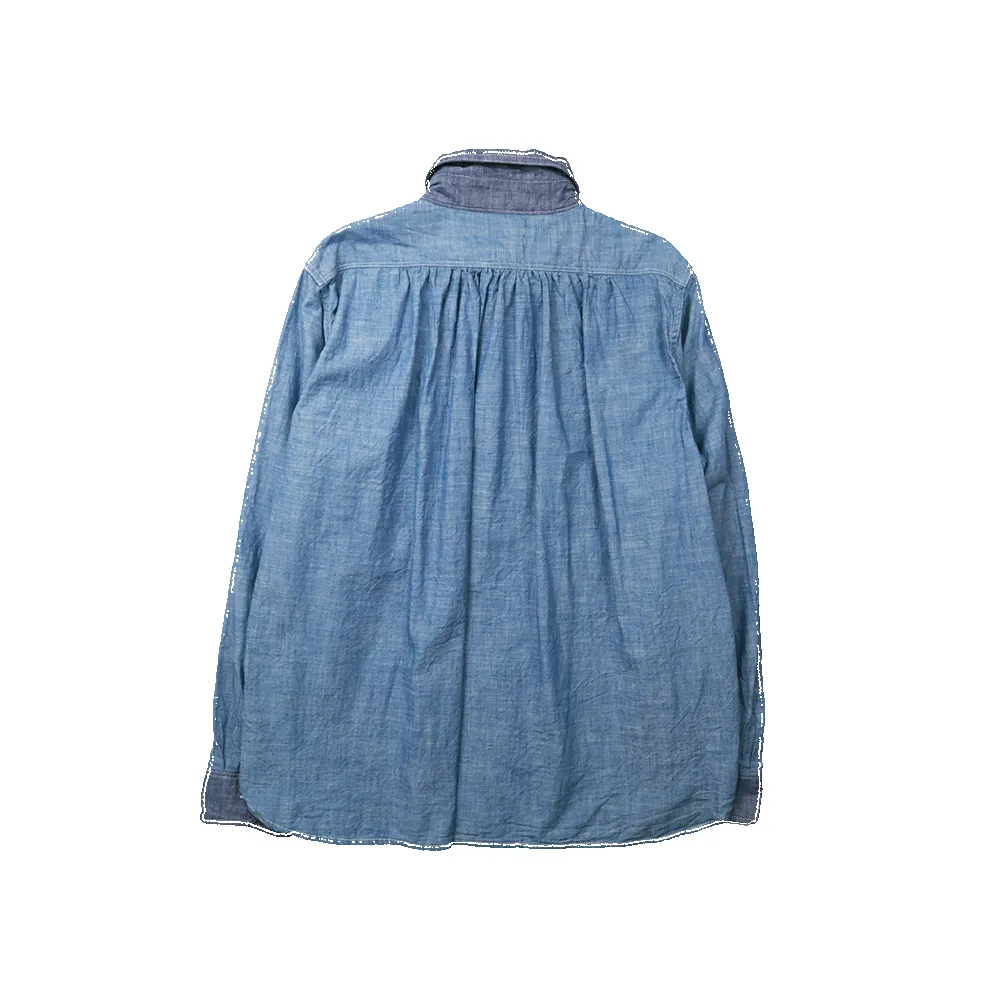 Fu15-Sh-101 Watteau Gathered Ventilated Pocket Shirt sold by Full Count product image thumbnail 2